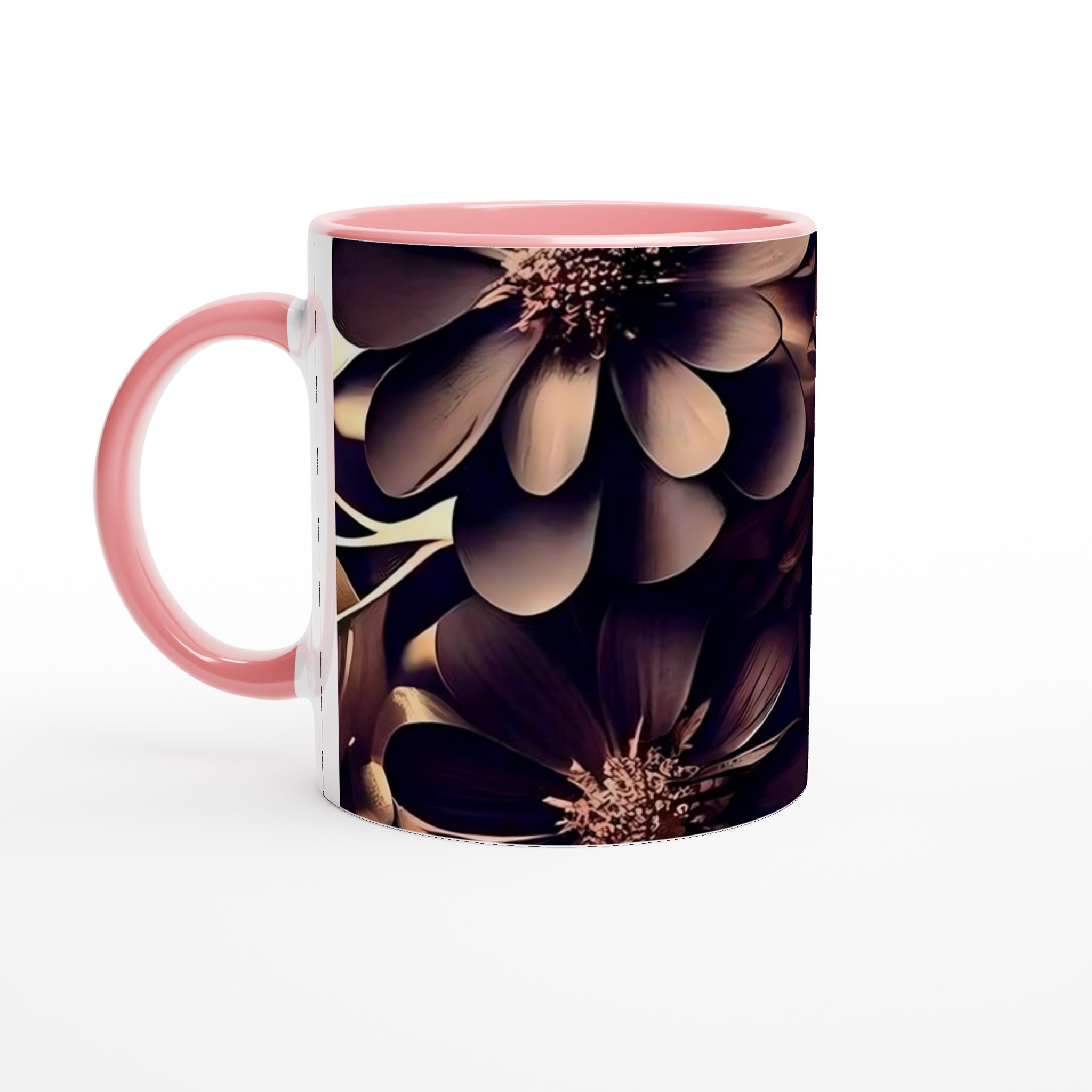 Premium 11oz Keramisk Mugg med Eleganta Mörka Blommor – Välj Din Färg 6 23c7257d-5646-401f-b489-3b33bca34ec0