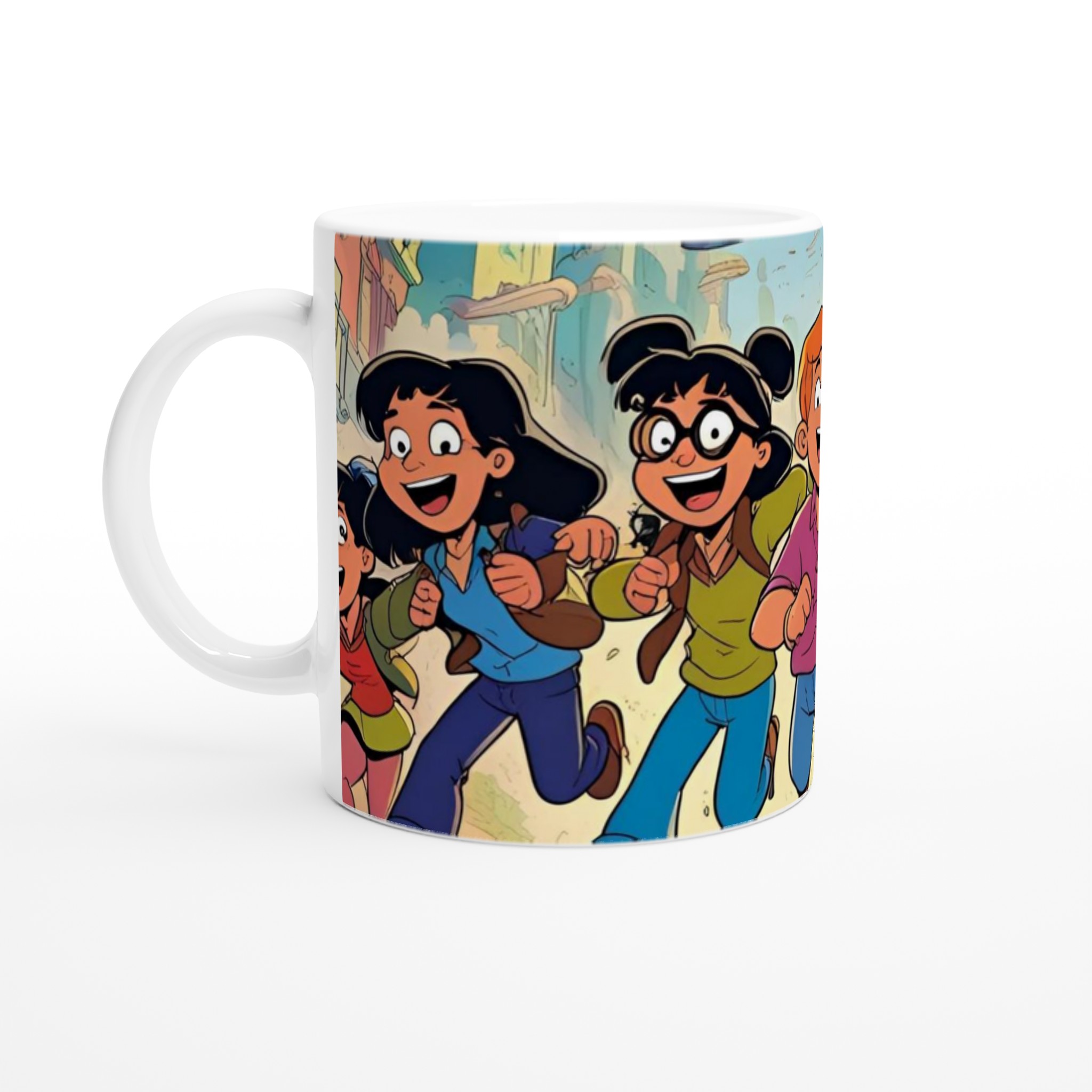 Vit 11oz keramisk mugg med livfull illustrerad design – välj din keramiska favoritfärg 1 23fa08a1-84e2-4279-a66d-bdbcb194fc49