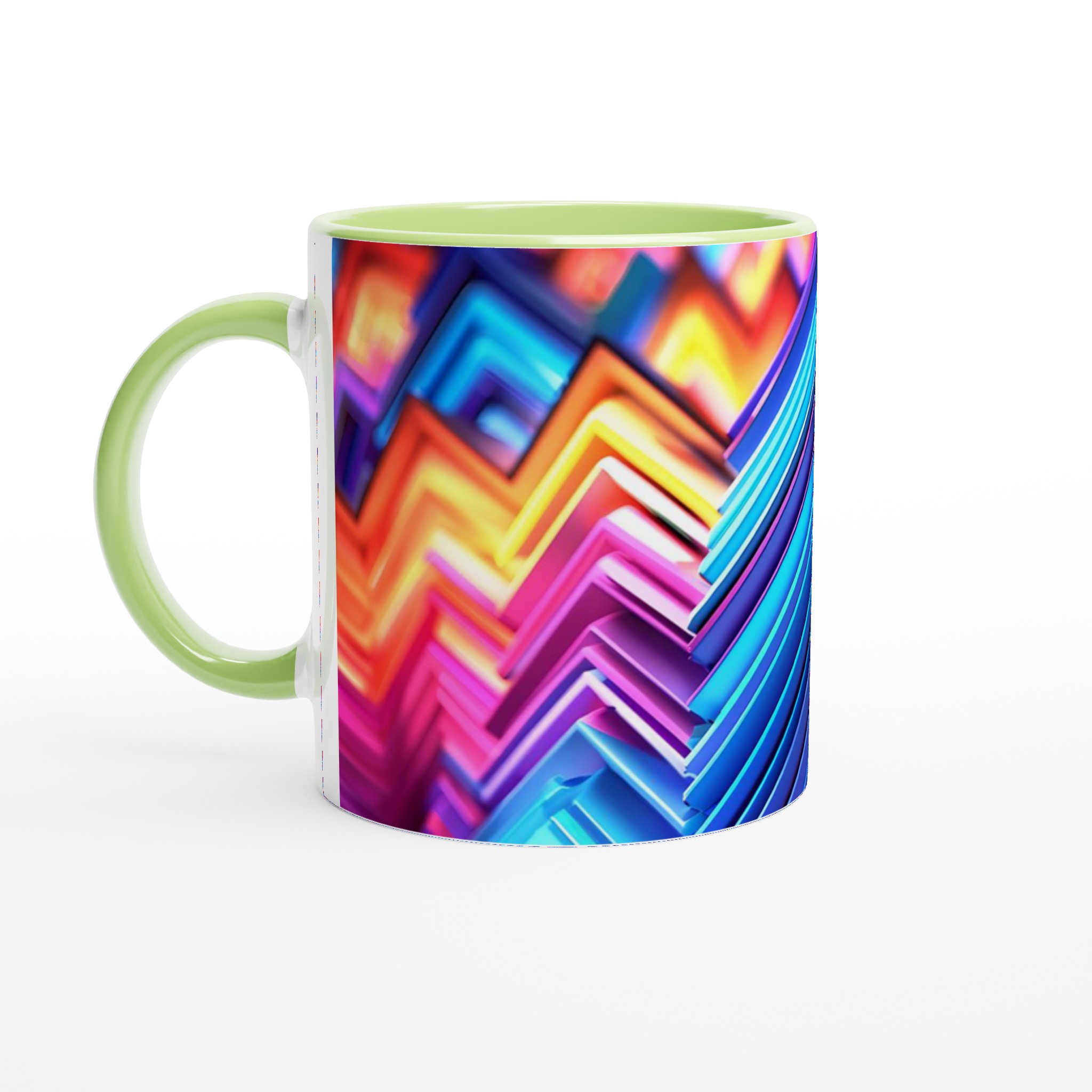 Abstrakt Neon Zigzag 11oz Keramikmugg – Dynamiska Färger för din Kaffestund 7 23fad0f2-2705-439e-9de6-52f1099cb9ca
