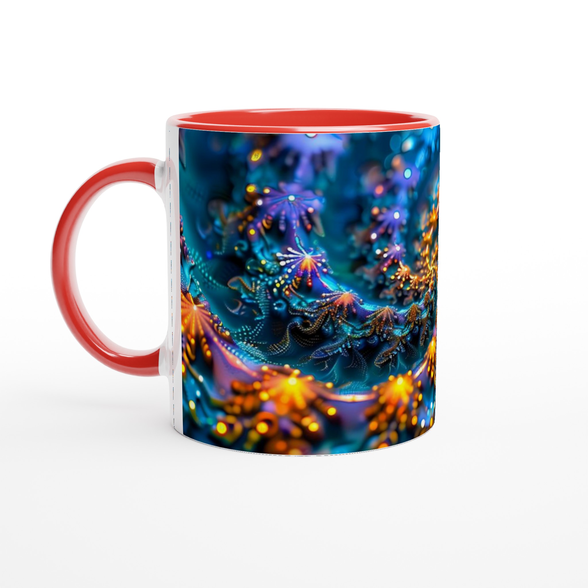 Kosmisk Dans 11oz Keramikmugg – Strålande Fraktal Konst i Din Hand 5 2407816d-06a0-4274-ba30-ad464bf6006f