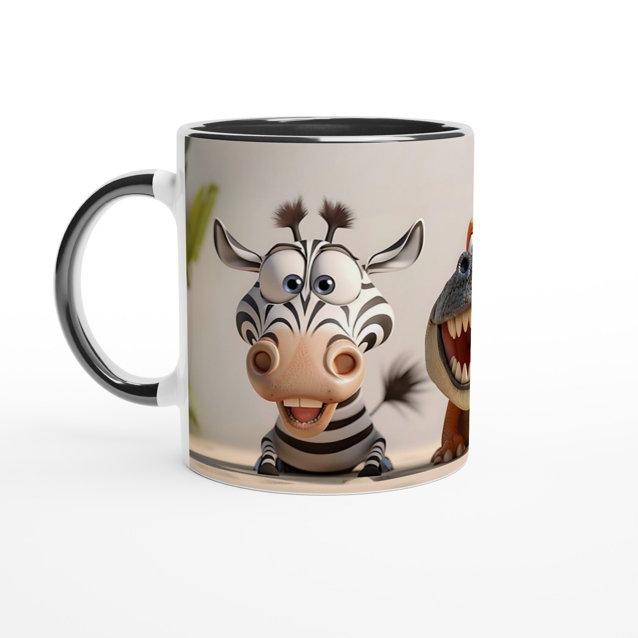 Safari Vänner Keramisk Mugg – Lekfull Design med Zebror & Krokodil, Välj bland 7 Färger! 4 24239fce-186f-46da-86c9-c4402d3f5572