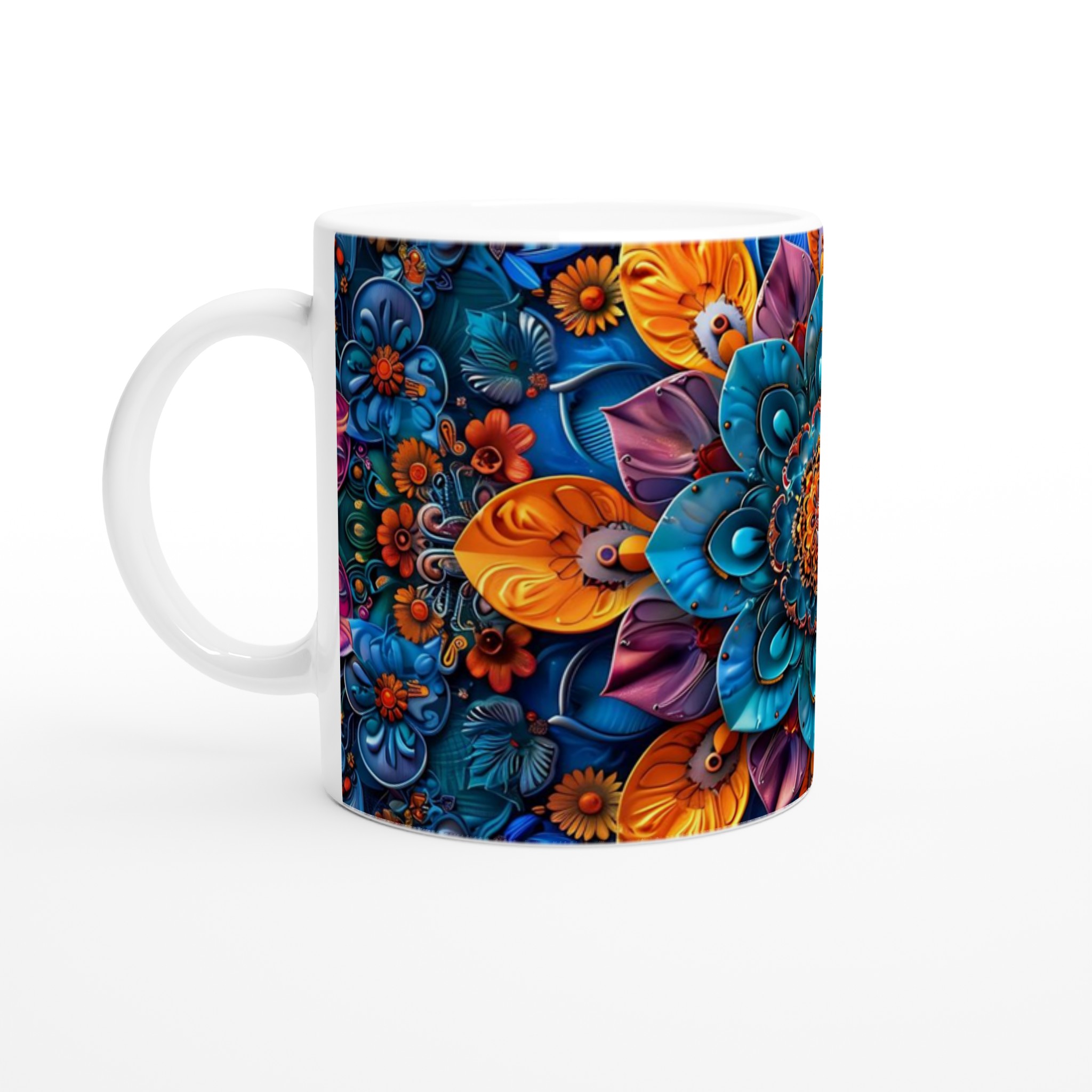Mångfärgad Floral Mandala 11oz Keramikmugg - Lyxig Design för Din Favoritdryck 1 242bcd4e-780a-4e68-ab81-5d9e9161ac03
