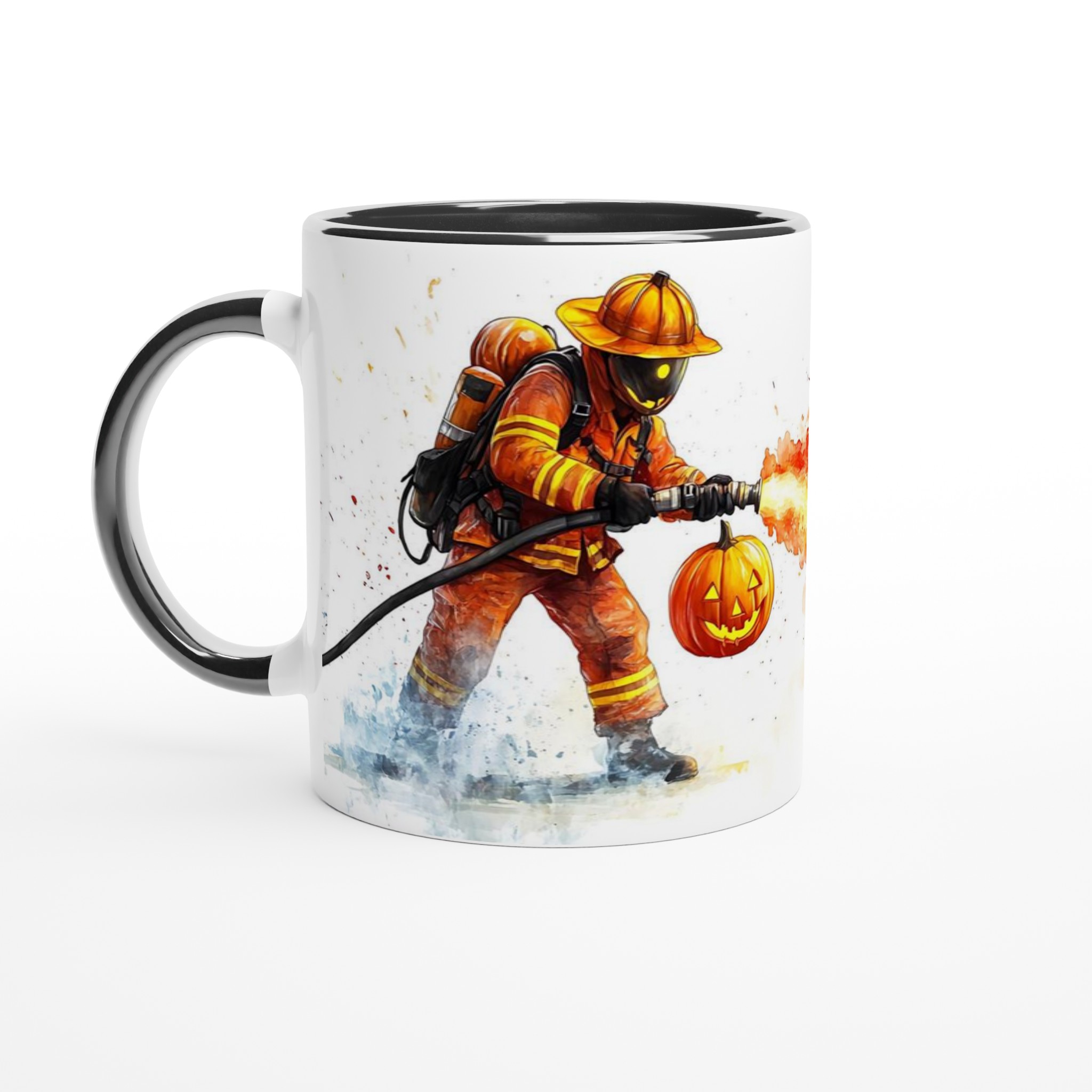 Unik Halloween Brandman Mugg – Eldigt Motiv, Hållbar Keramik i 7 Färger! 4 243c4ffd-9967-4a3a-8af9-5e93f461e04b