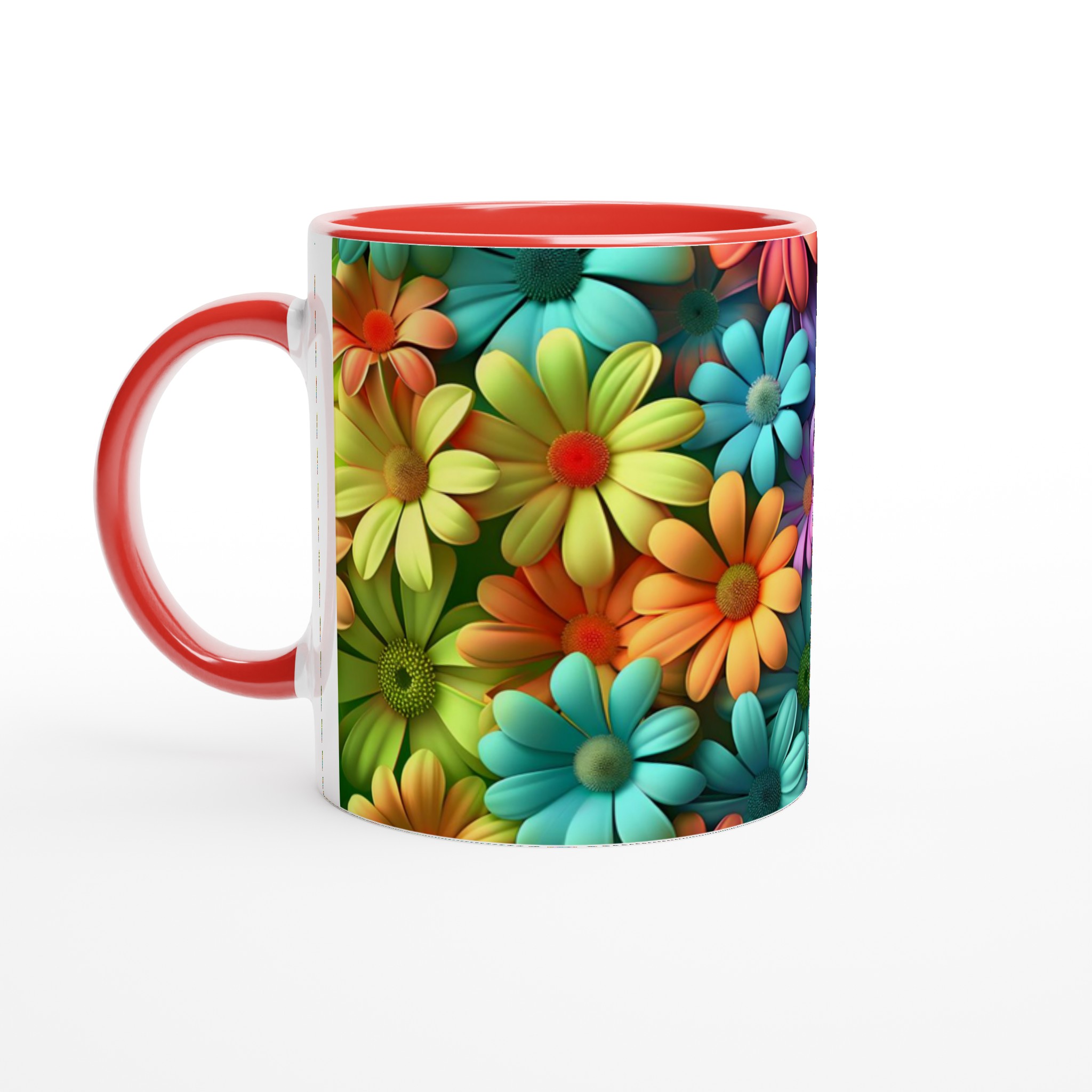 Färgglad Blommig Keramikmugg 11oz – Välj din glada färg! 6 245857a8-6eb4-4277-be12-9d5197c76ffc