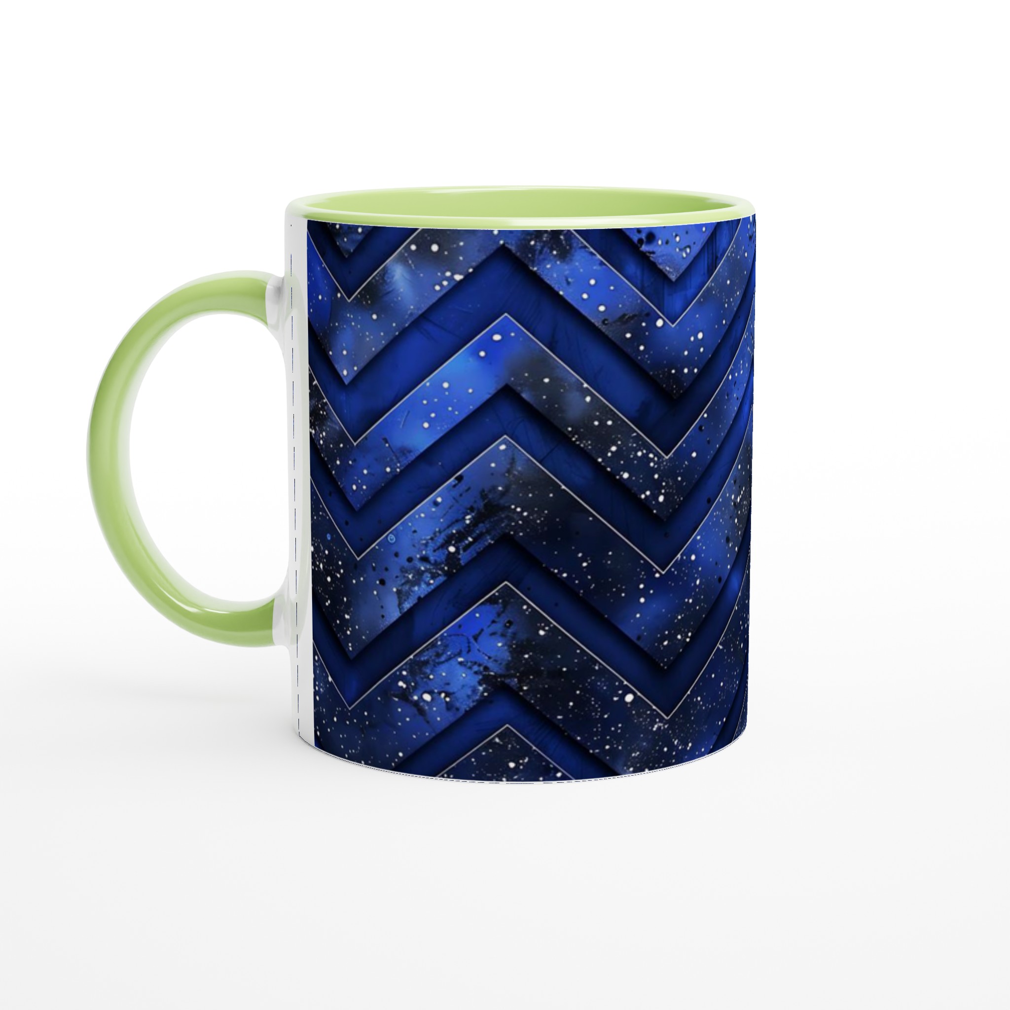 Vit 11oz keramisk mugg med stjärnhimmel i blå och svart – välj bland sju färgstarka nyanser 7 247a3f8f-6545-4bac-9037-1566f9eebead