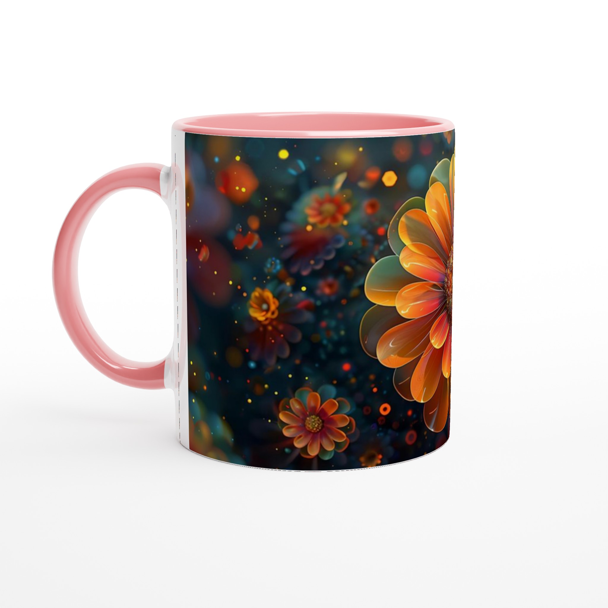 Magisk Blomsterprakt 11oz Keramikmugg – Färgglad Skimmer och Levande Tryck 6 24acfc04-19aa-4ef7-9452-78e96599e986