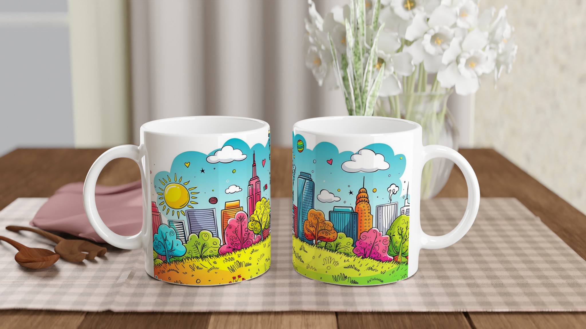 Färgsprakande Stadsillustration Mugg - New York Inspirerad Keramikmugg i 7 Livfulla Färger 10 24c1a812-9cef-48df-b0cb-f05c1d8a34d2