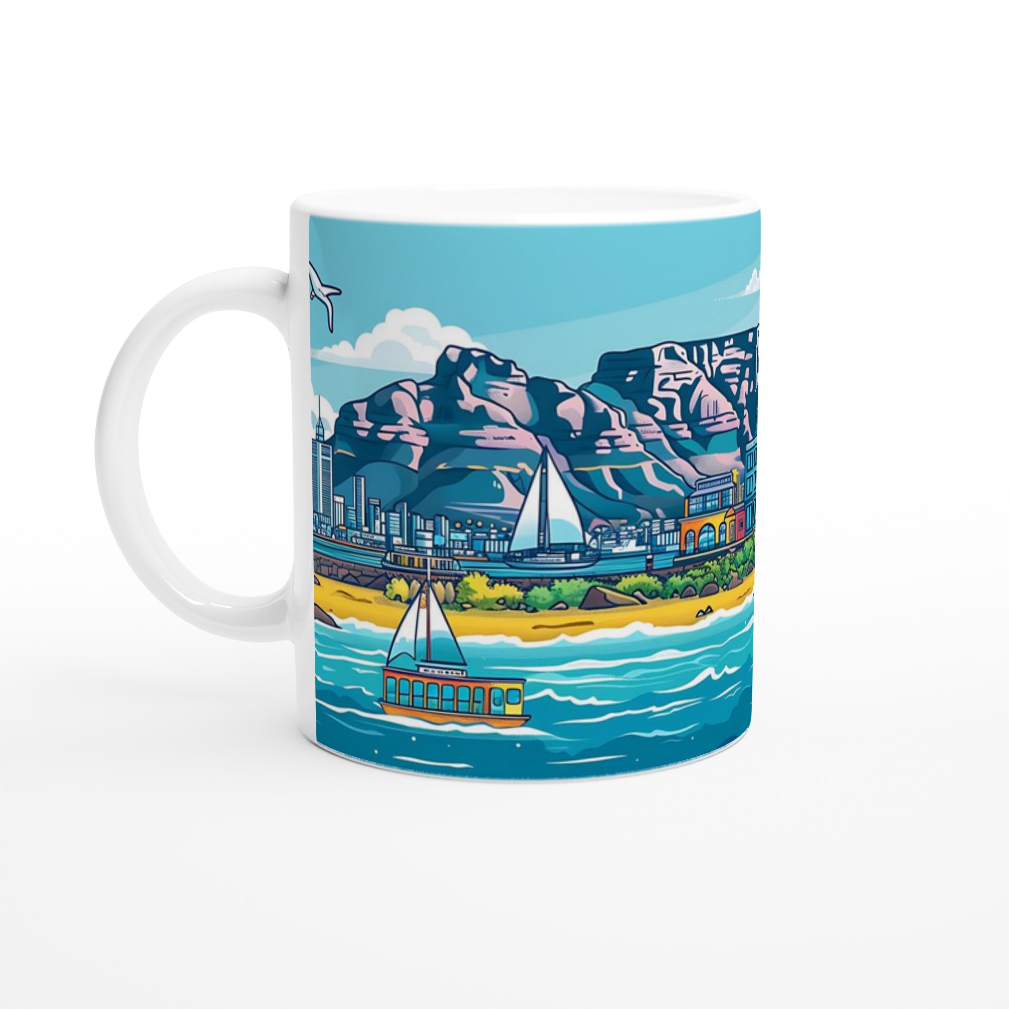 Kapkrogen Mugg - Färgglad Akvarellscen från Kapstaden 1 24e1e8fa-7606-4fef-b058-44d2ffe6c2ea