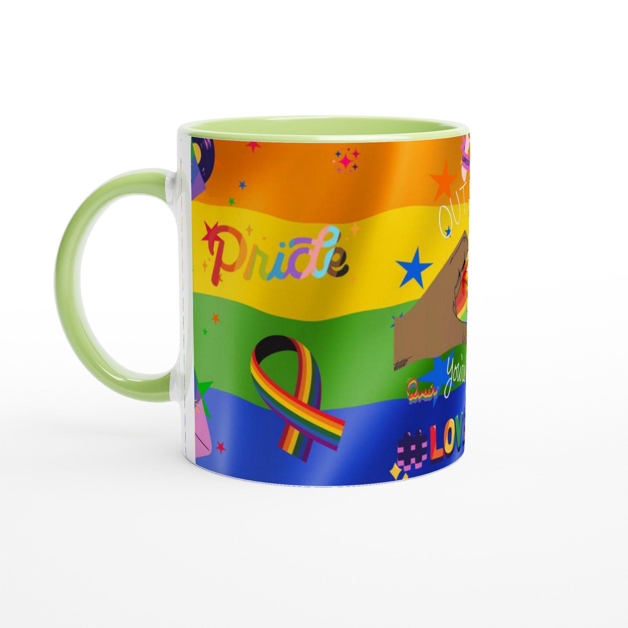 Pride-Inspirerad Vit 11oz Keramisk Mugg med Färgstarkt LGBTQ+ Motiv 7 24fc11bd-6c65-44b3-8acf-ef4b7d2b318a
