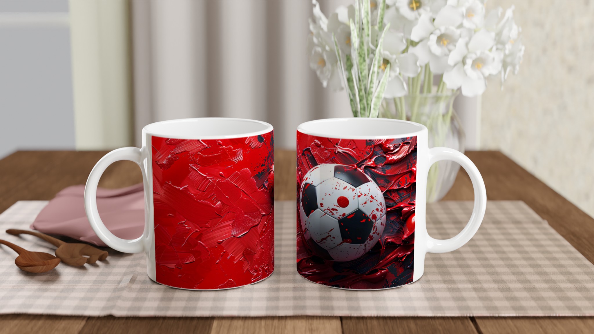 Fotbollskonst Keramikmugg – Dynamisk Design i Valfri Färg, 11 oz 10 2528774d-eef1-4865-8929-14e360079020