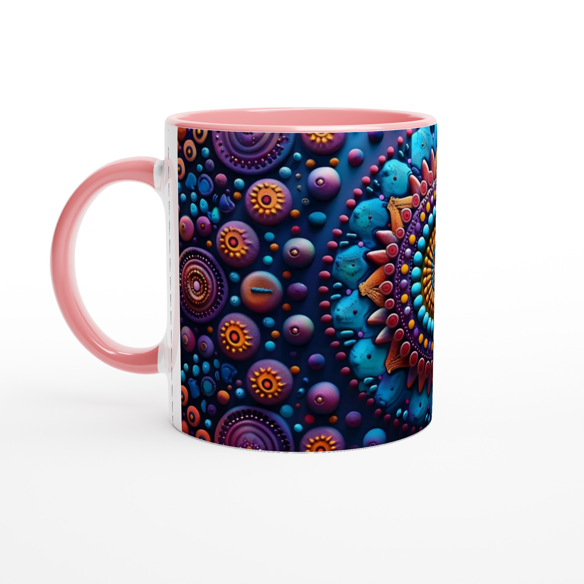 Kosmisk Mandala Keramikmugg - 11oz, Levande Design i Valfri Färg 6 253692ce-2803-48fa-ab9e-dc5691d1c09b