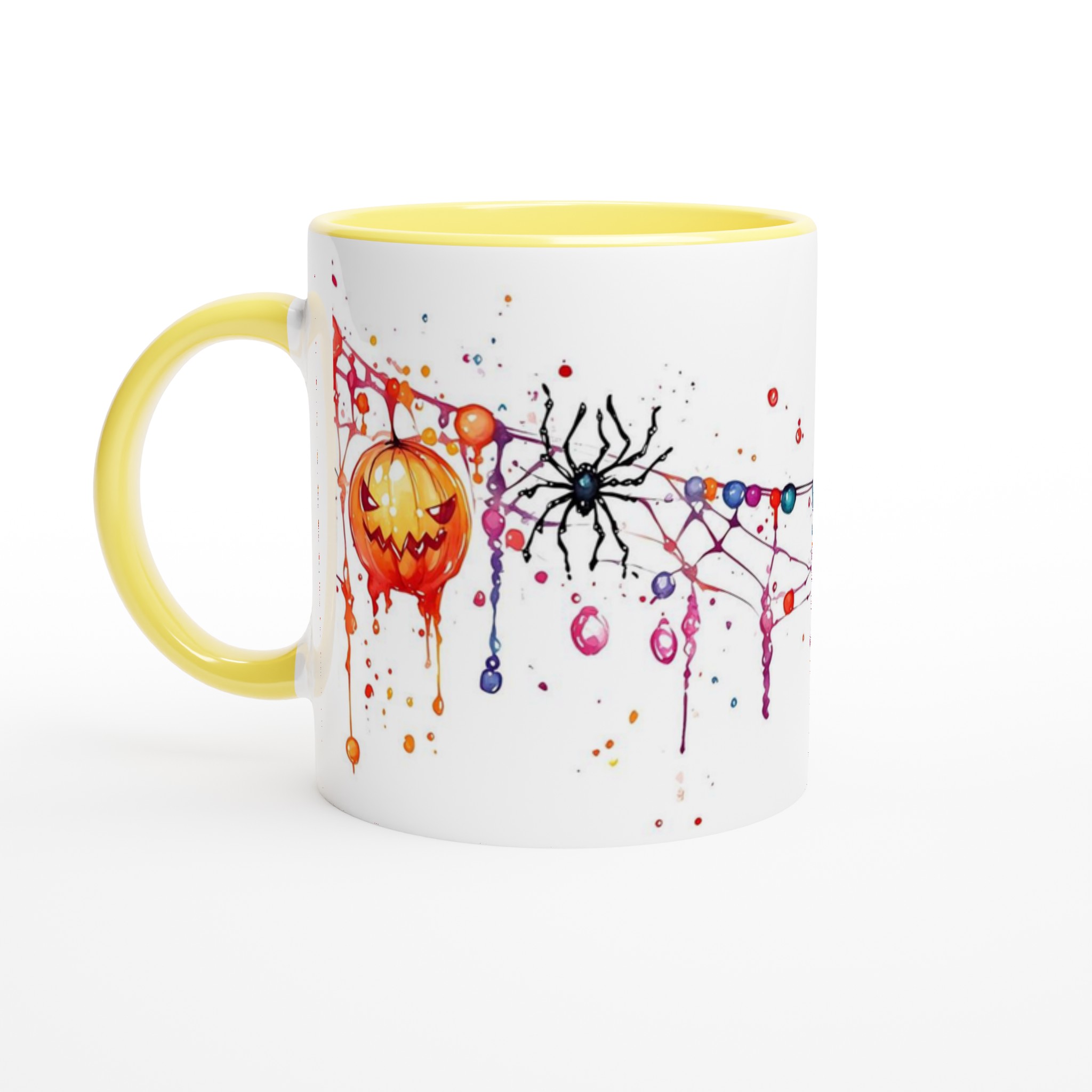 Läskig Rolig Halloween Mugg – Levande Akvarell Jack-o'-Lantern Design 3 2536b9be-95e0-44a5-8aab-9321fdfa9e39