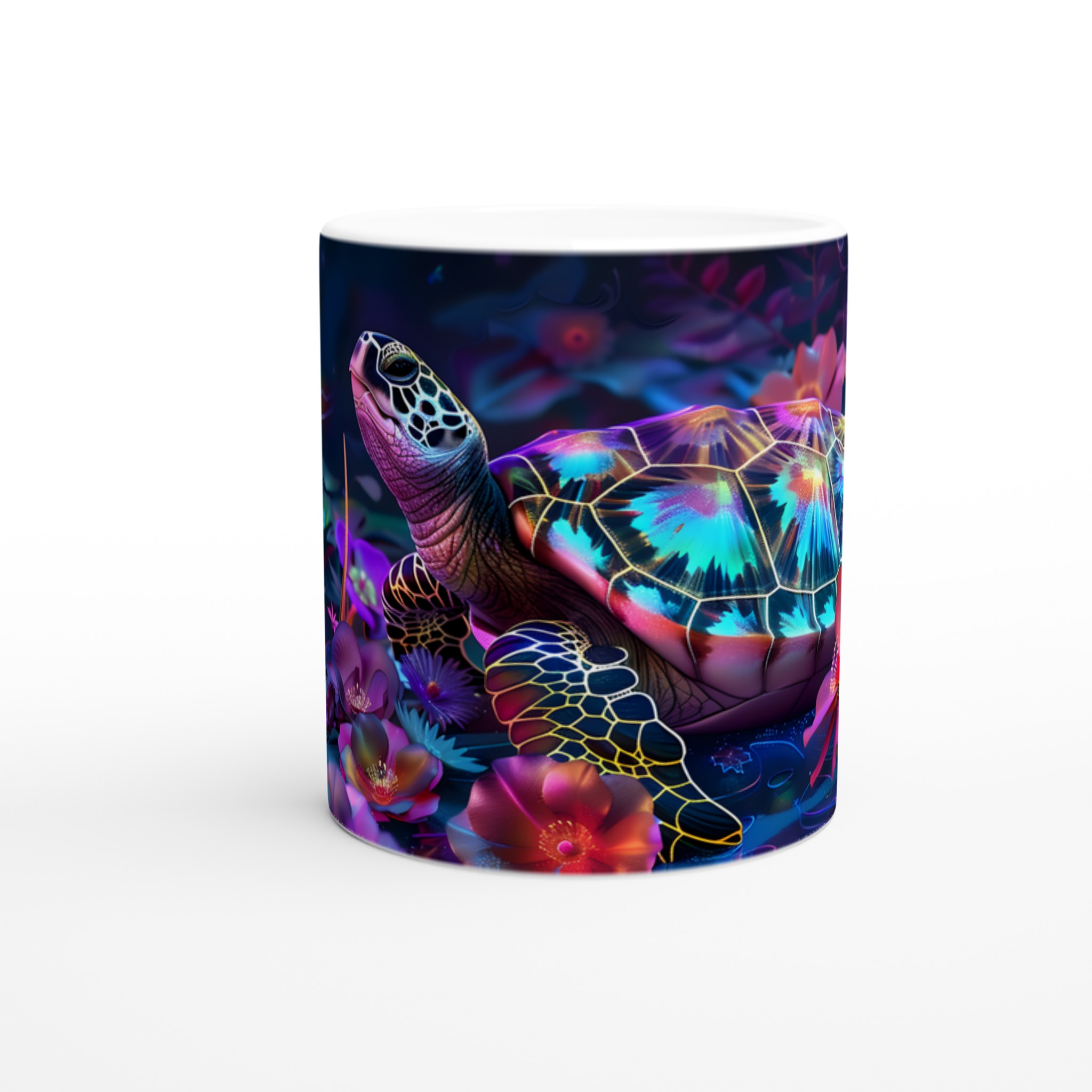 Neon Turtle Dream 11oz Keramikmugg – Färgstark Konst för Din Fikastund i Sju Nyanser 8 25471368-23db-4ec4-b89a-5b37fc2388fc