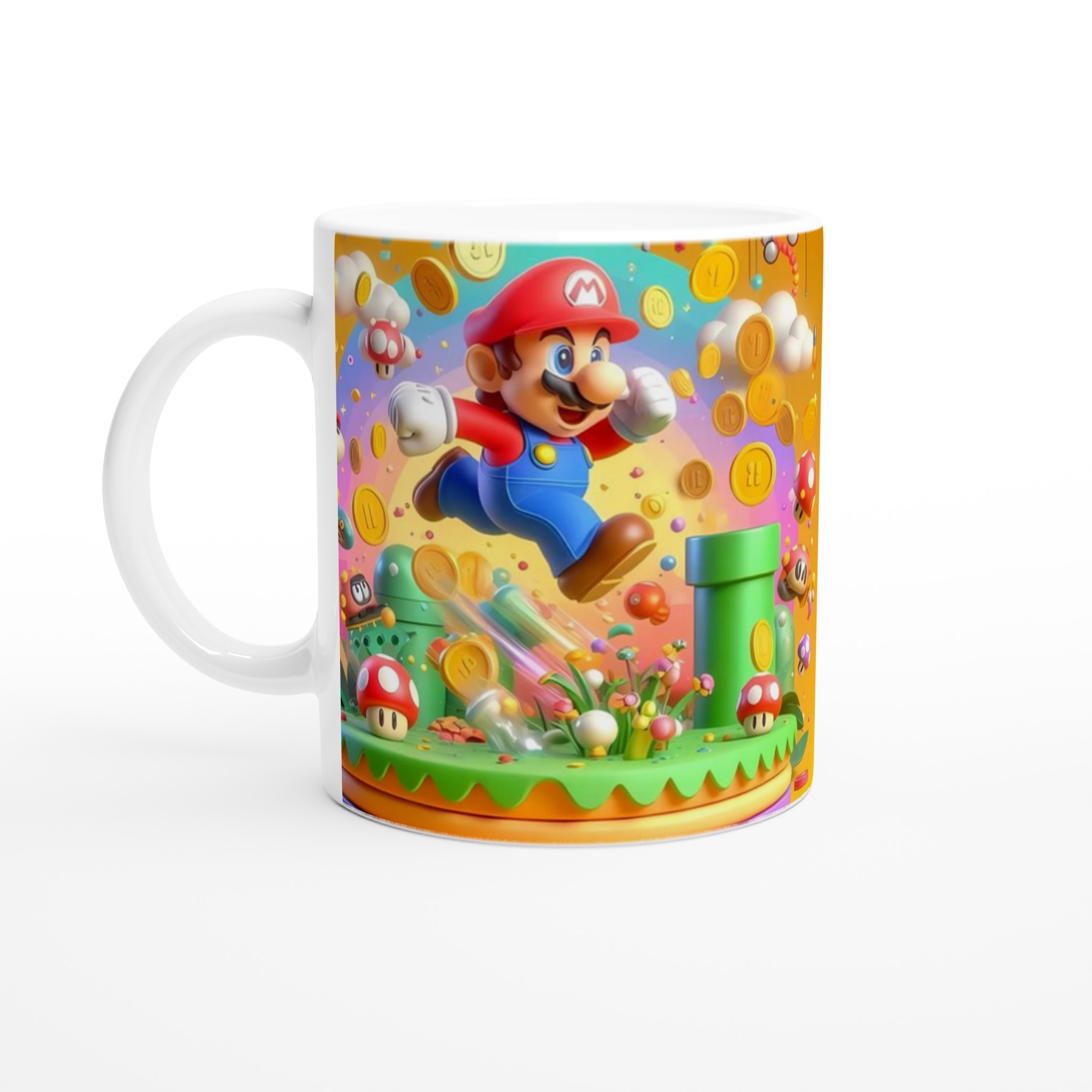Vit 11oz keramisk mugg med färgstark spelscen – välj din favoritfärg för en unik touch 1 254bd8dd-7e34-4286-9453-4d58df6641b9