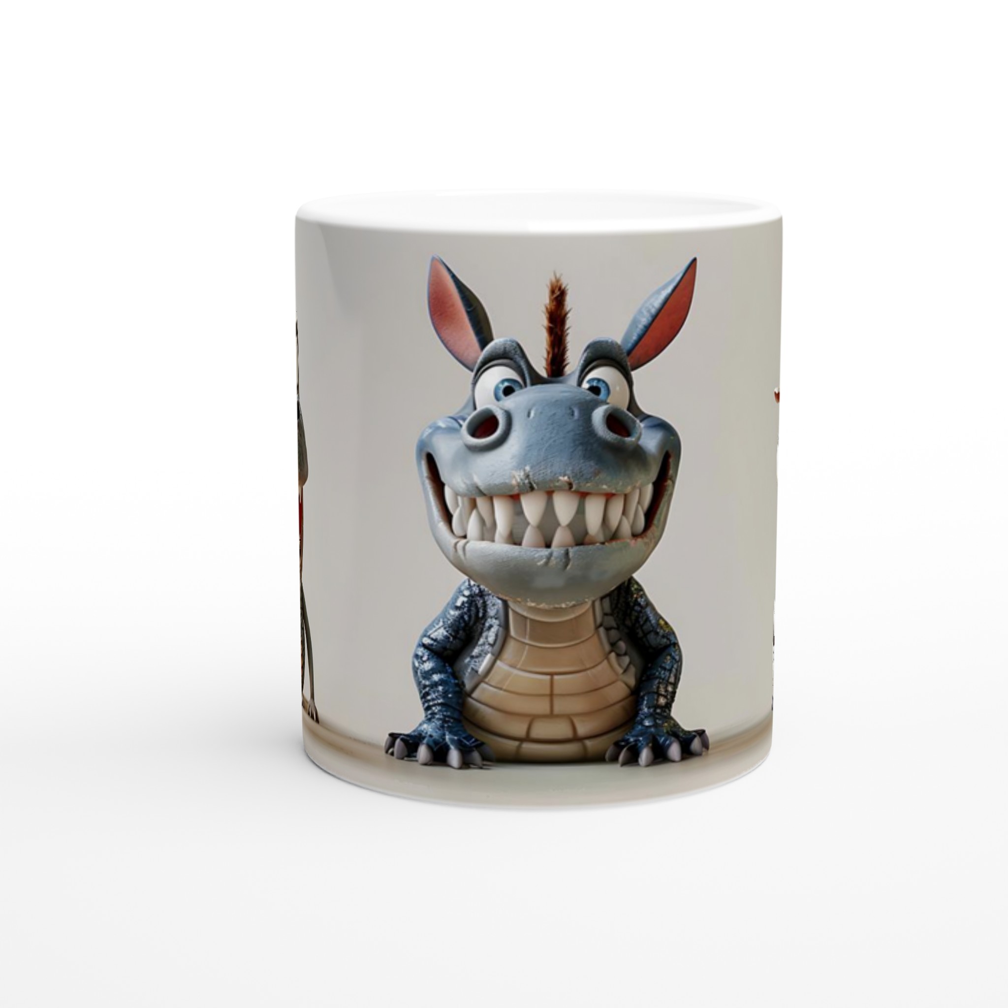 Skrattande Tecknade Djur Mugg – Vit 11oz Keramisk Mugg för Ditt Roligaste Kaffe 8 2584257d-6254-4a4f-a572-08e505203dbb