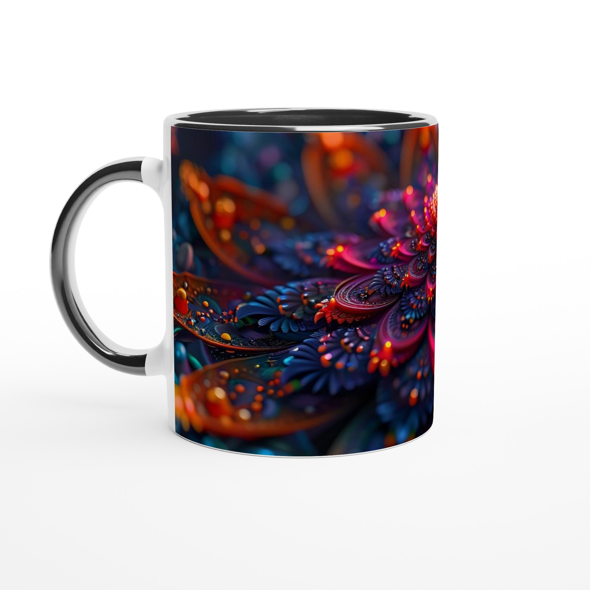 Kosmisk Blomsterdröm – 11oz Keramikmugg med Bländande Design i Valfri Färg 4 2588ec29-41d3-4d1f-afc6-89645927b1ad