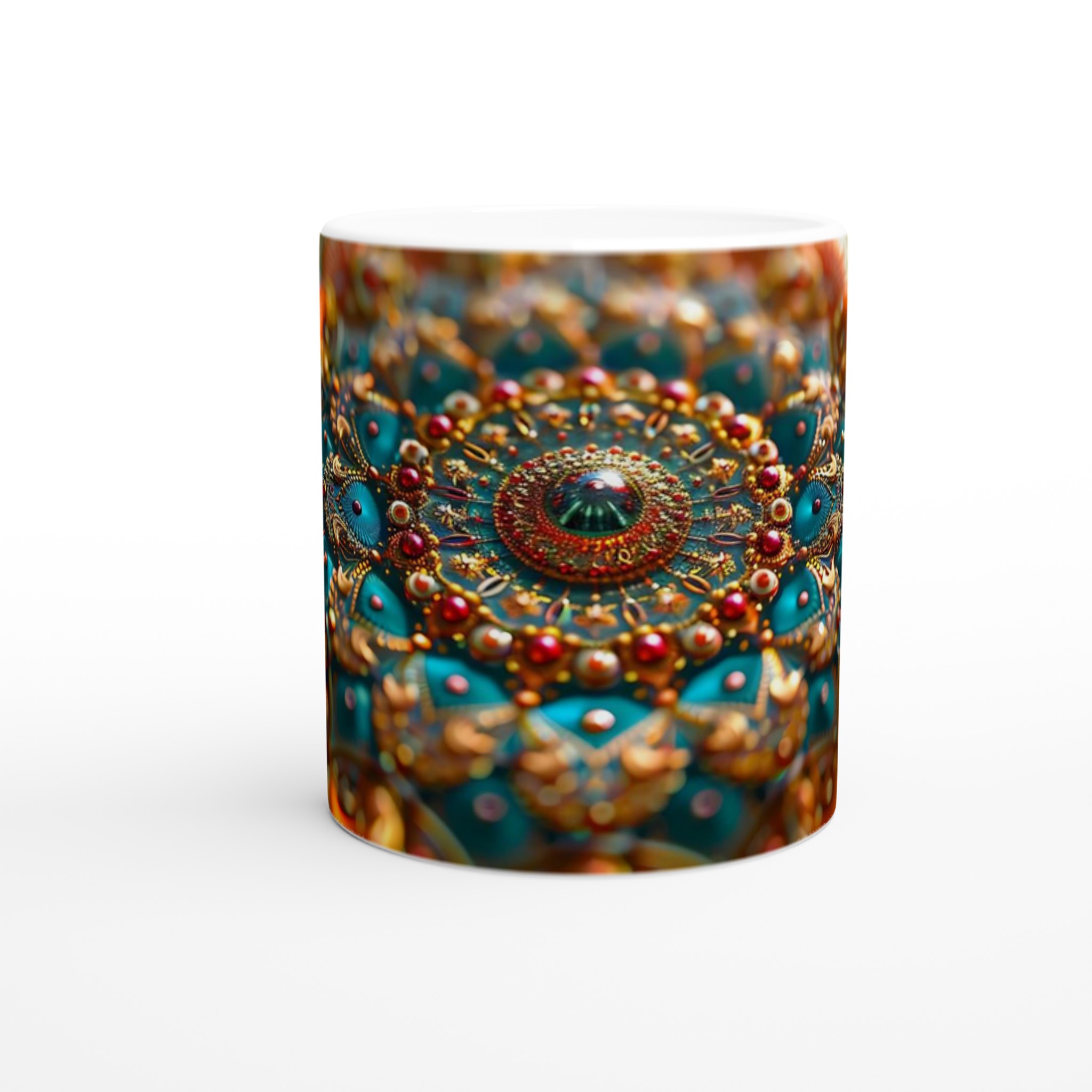Mångfärgad Mandalainspirerad 11oz Keramikmugg – Vibrerande Design & Lyxiga Detaljer 8 25d3a6b2-a2ca-4e0c-8474-7a77b136aa85