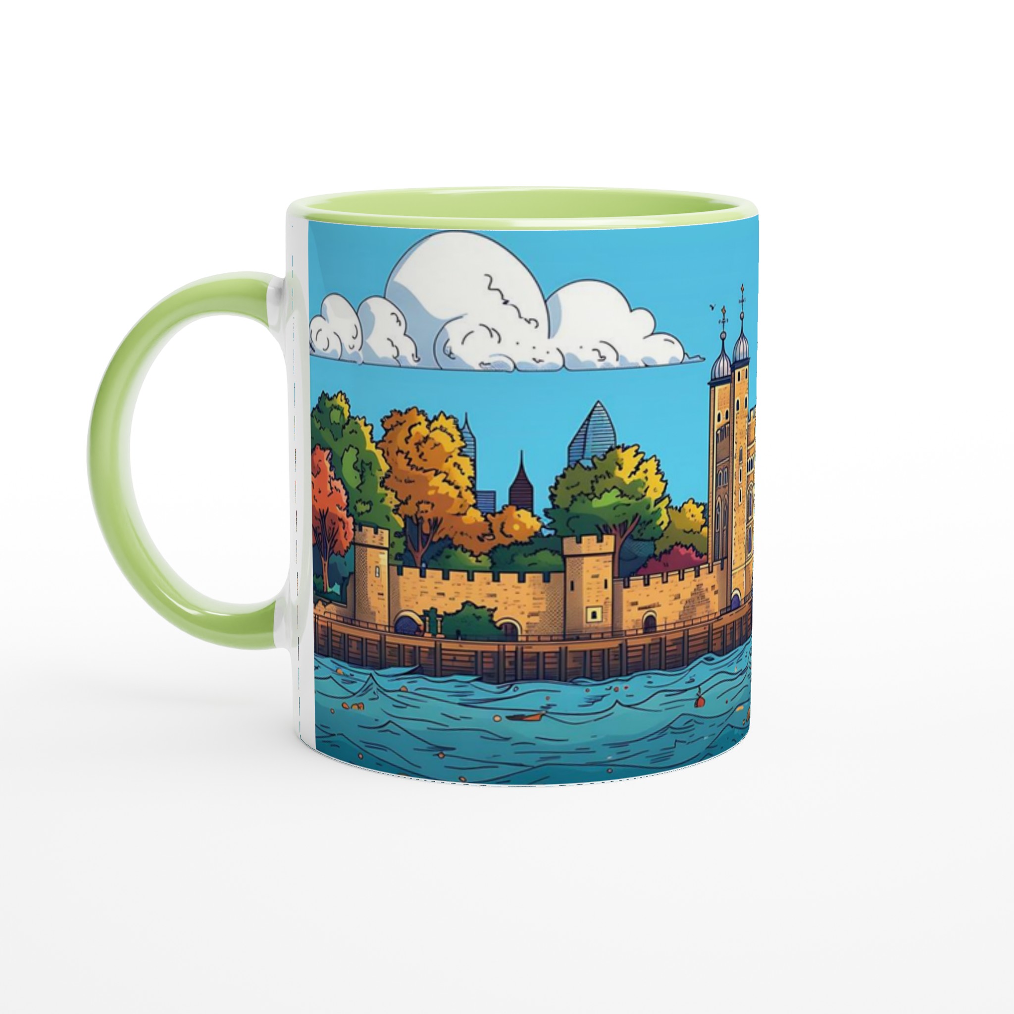 Towern i London Cartoon Keramisk Mugg – Färgstark 11oz Favorit i ditt Val av Sju Nyanser 7 25e416f5-192f-48e2-8519-7e568a8637fd