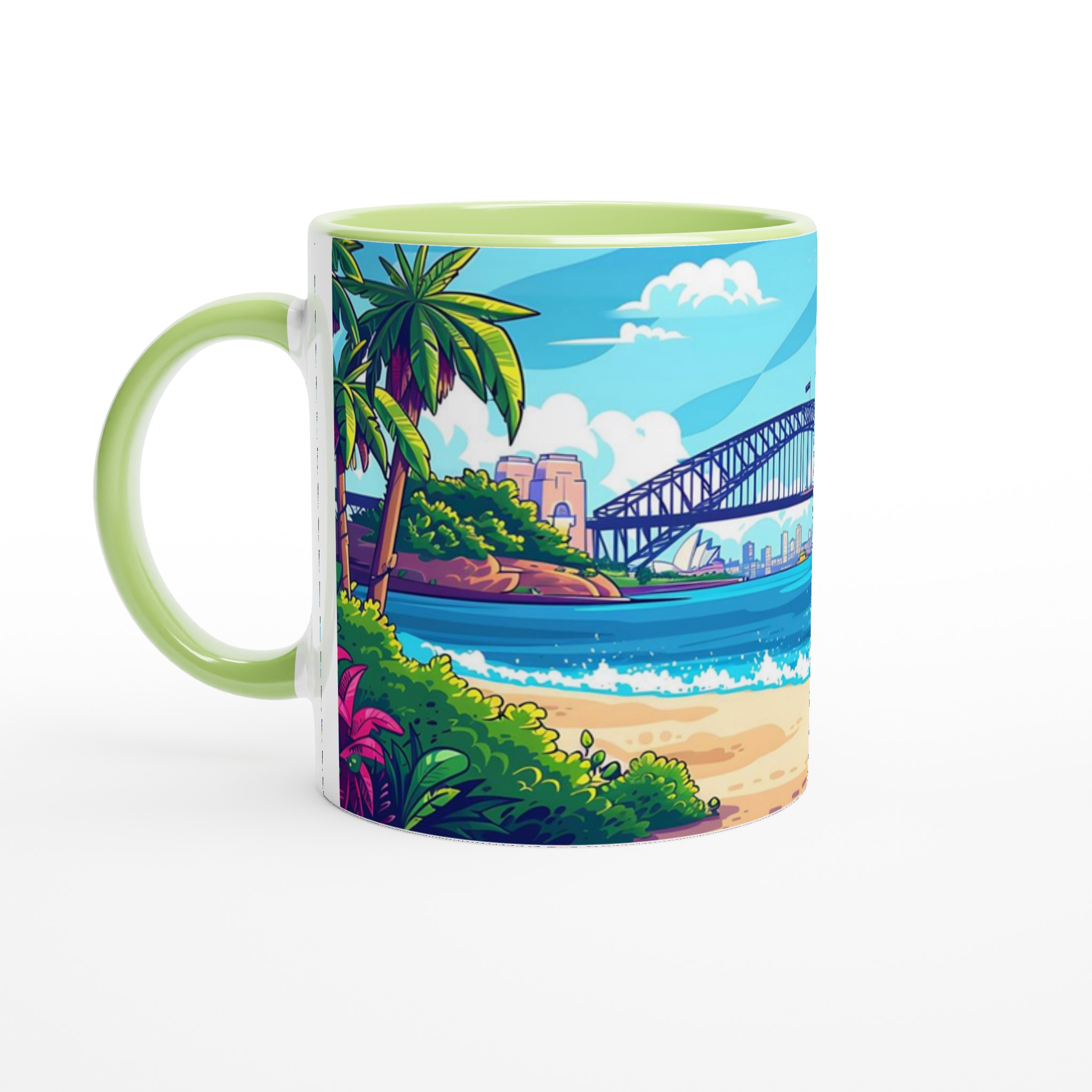 Sydney Harbor Bliss: Vibrerande keramikmugg i ditt val av färger – 11 oz 7 2605a0b6-52d7-4374-8072-a14f7012e474