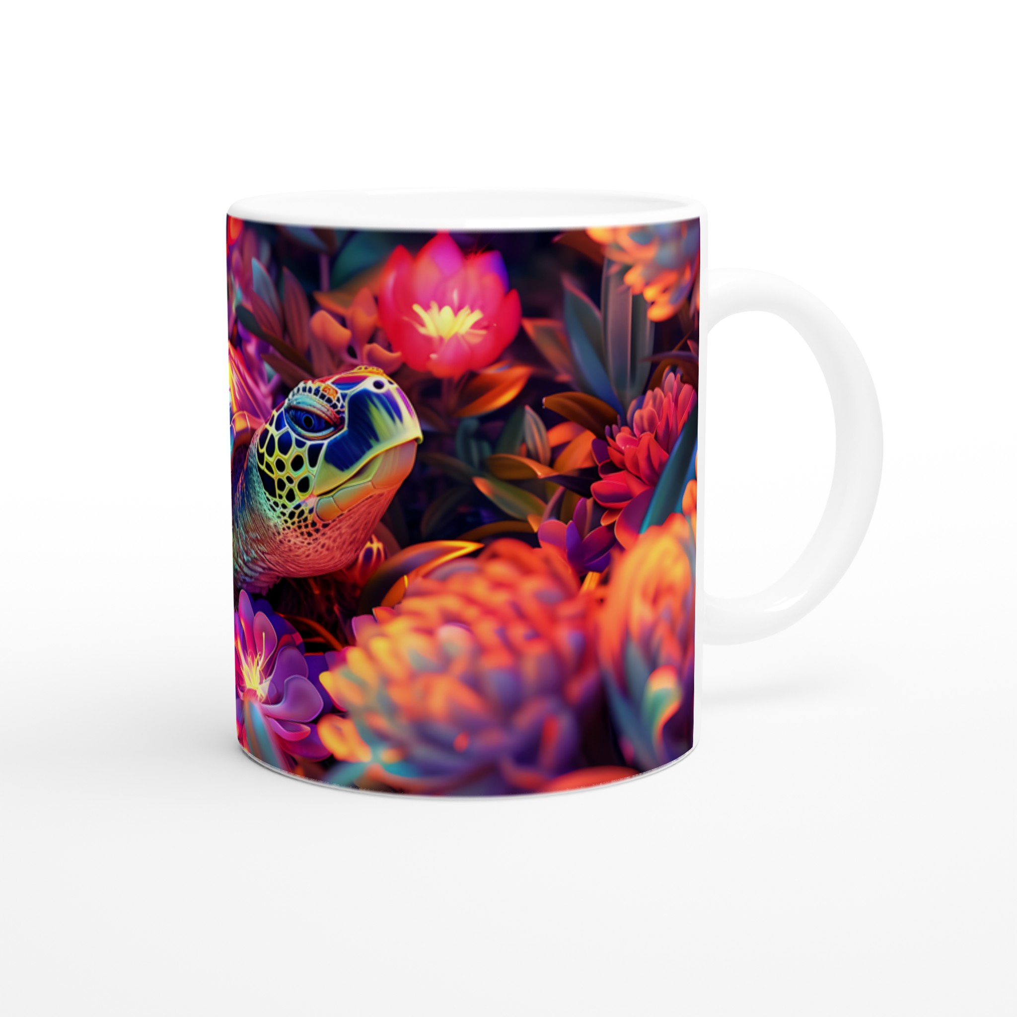 Mångfärgad Havssköldpadda 11oz Keramisk Mugg – Levande Kaffeupplevelse i Ditt Val av Färg 9 26342e06-354c-4a4a-aae4-de36ba936778