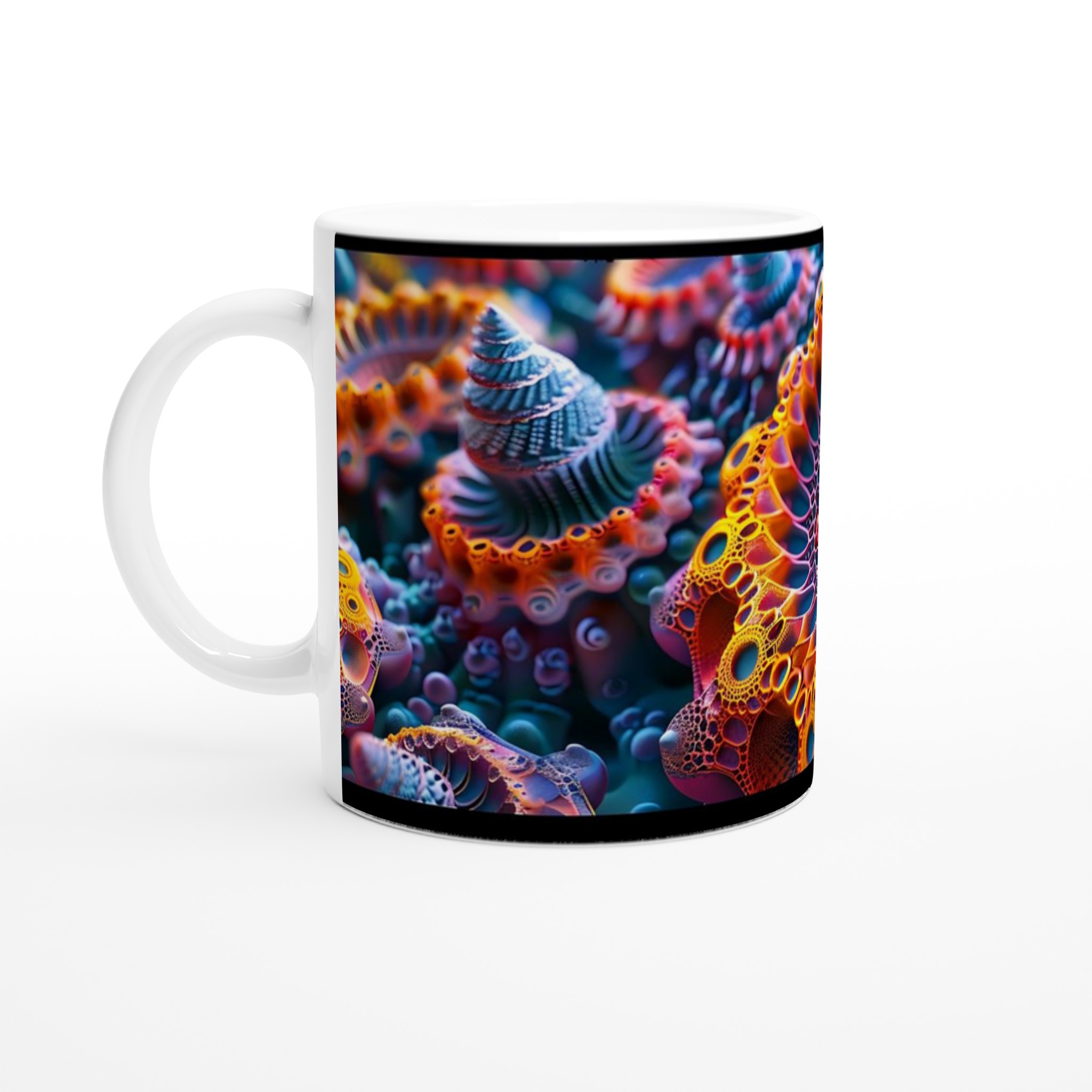Abstrakt Fraktal Konst Mugg – Levande Koralldesign Keramisk Kaffekopp i Flera Färger 1 26417d08-d897-41fc-b073-99c2a0754adb