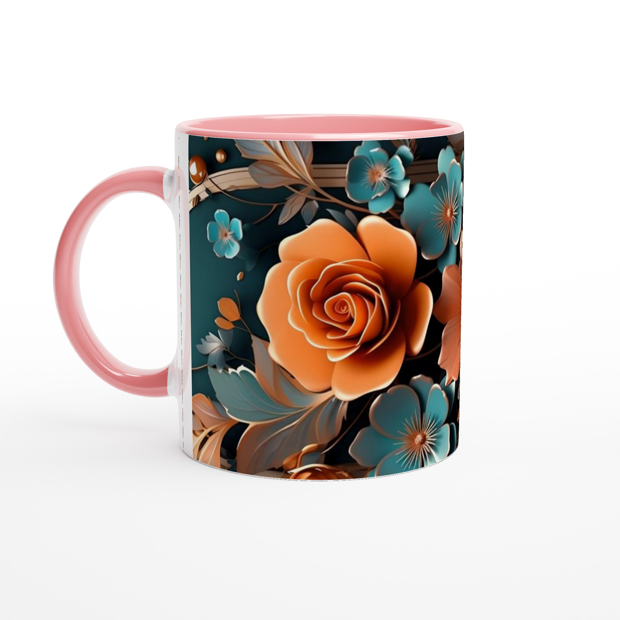 Elegant Floral Ceramic Mug – 11oz in Your Choice of Vibrant Colors 6 2647dd91-16e8-45e8-91c3-c1640747b5aa