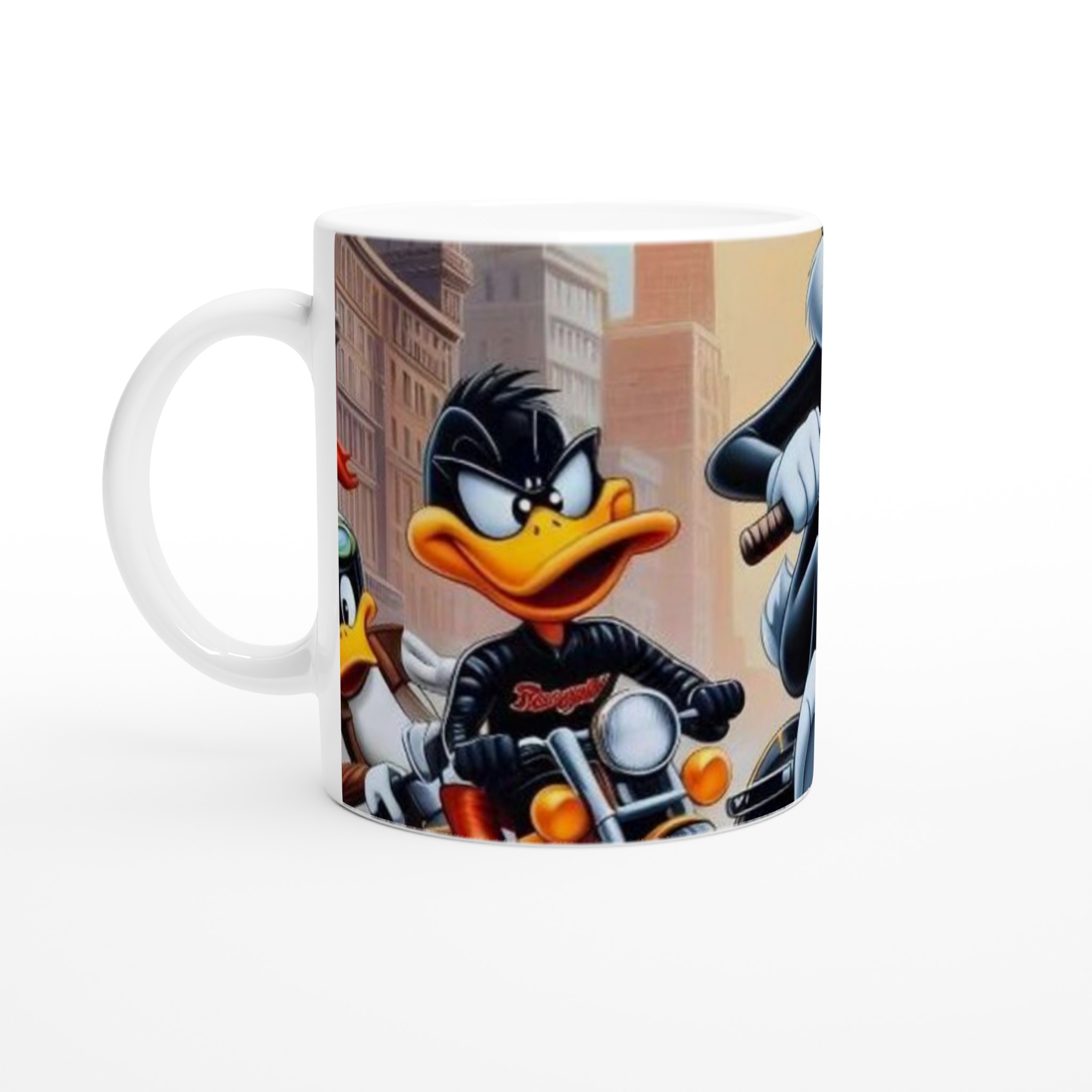 Vit 11oz keramisk mugg med livfullt Looney Tunes-motiv – välj bland sju färgstarka keramiska nyanser 1 264cb618-0b32-487a-a76a-2b481543d103