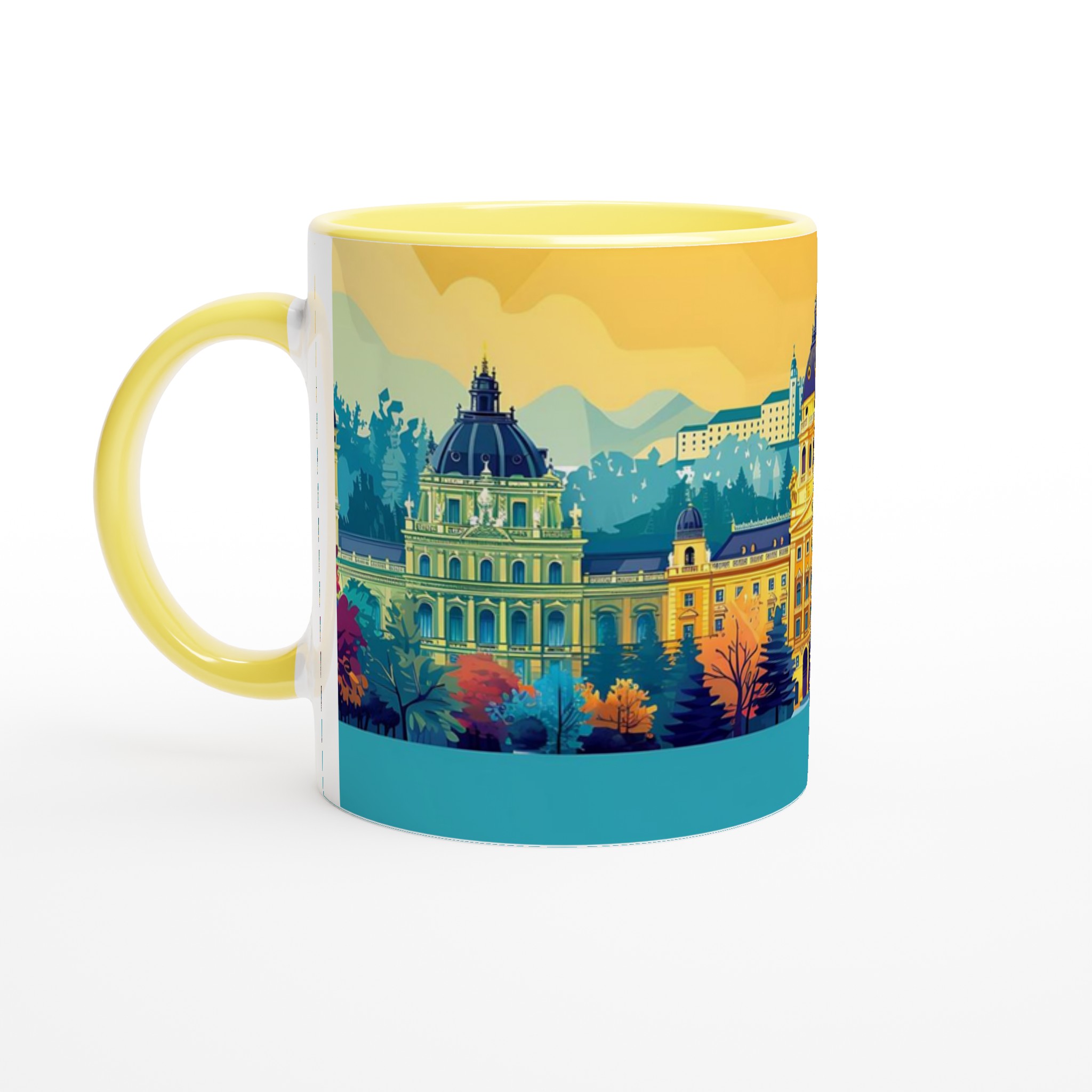 Europeisk Stad Charm Mugg - 11oz Keramikmugg i levande färger 3 2650470b-066b-4c2a-a3ca-bb824948e03b