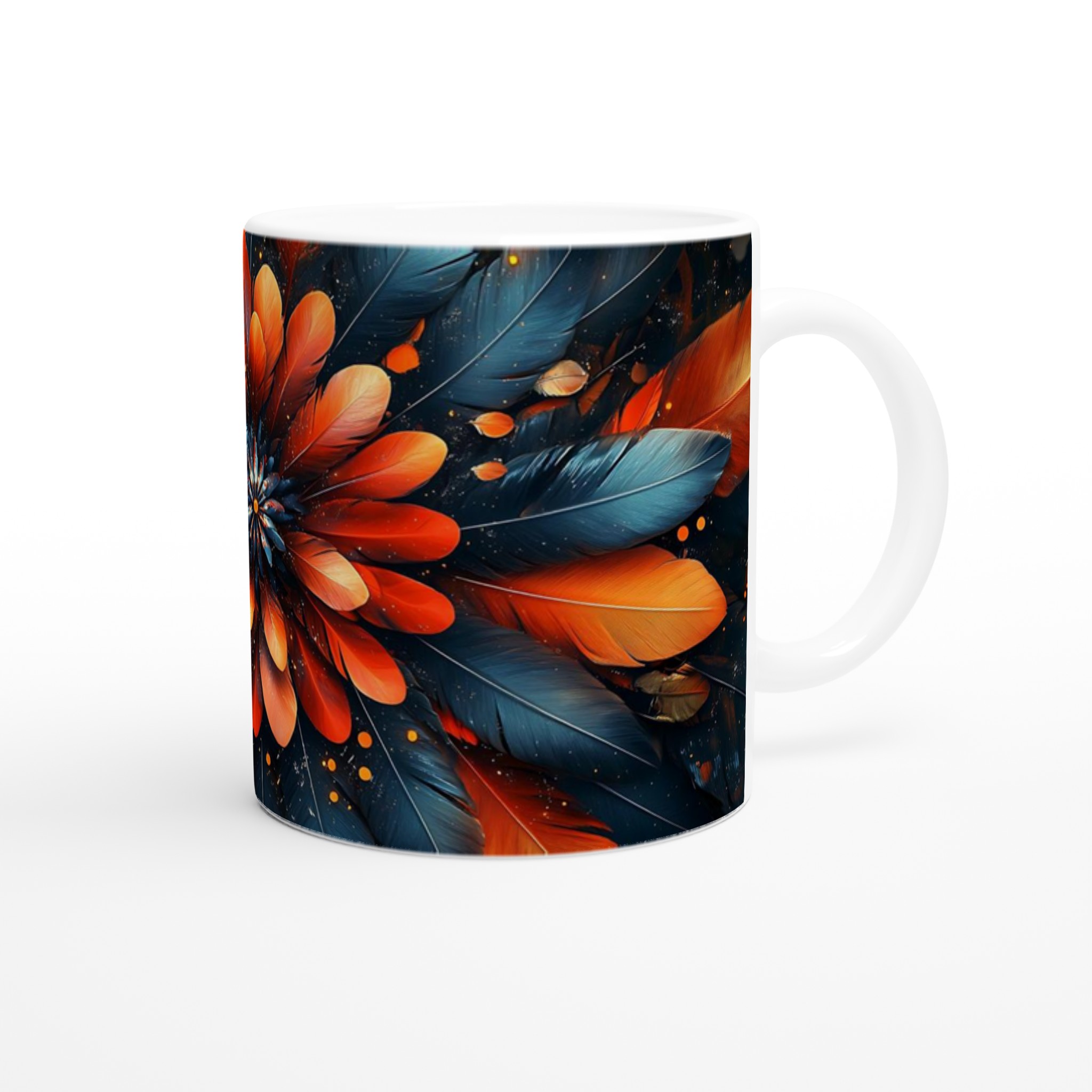 Exotisk Fjäder Blomster Mugg – Levande Kaffekopp i Klara Färger, Välj Din Favoritfärg 9 26a0a2d0-7755-4953-b79c-04b1c20fea6f