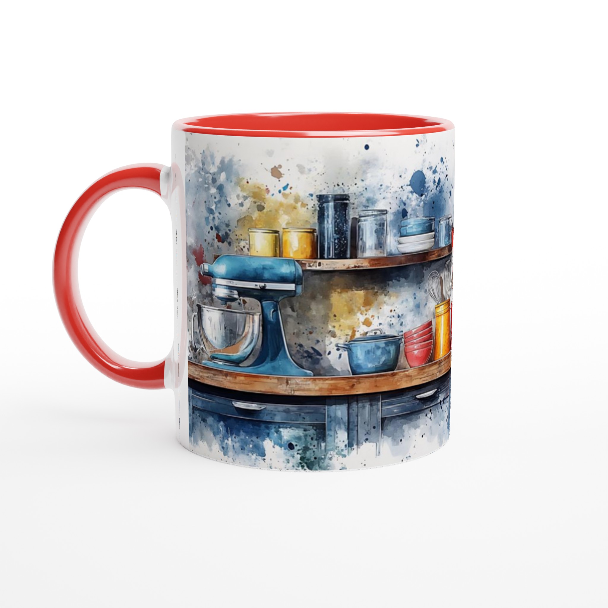 Konstnärlig Köksdetalj 11oz Keramisk Mugg – Färgglad Akvarellinspiration för Din Kaffestund 5 26a67a5c-956a-4cbc-9997-3a7d535a7aae