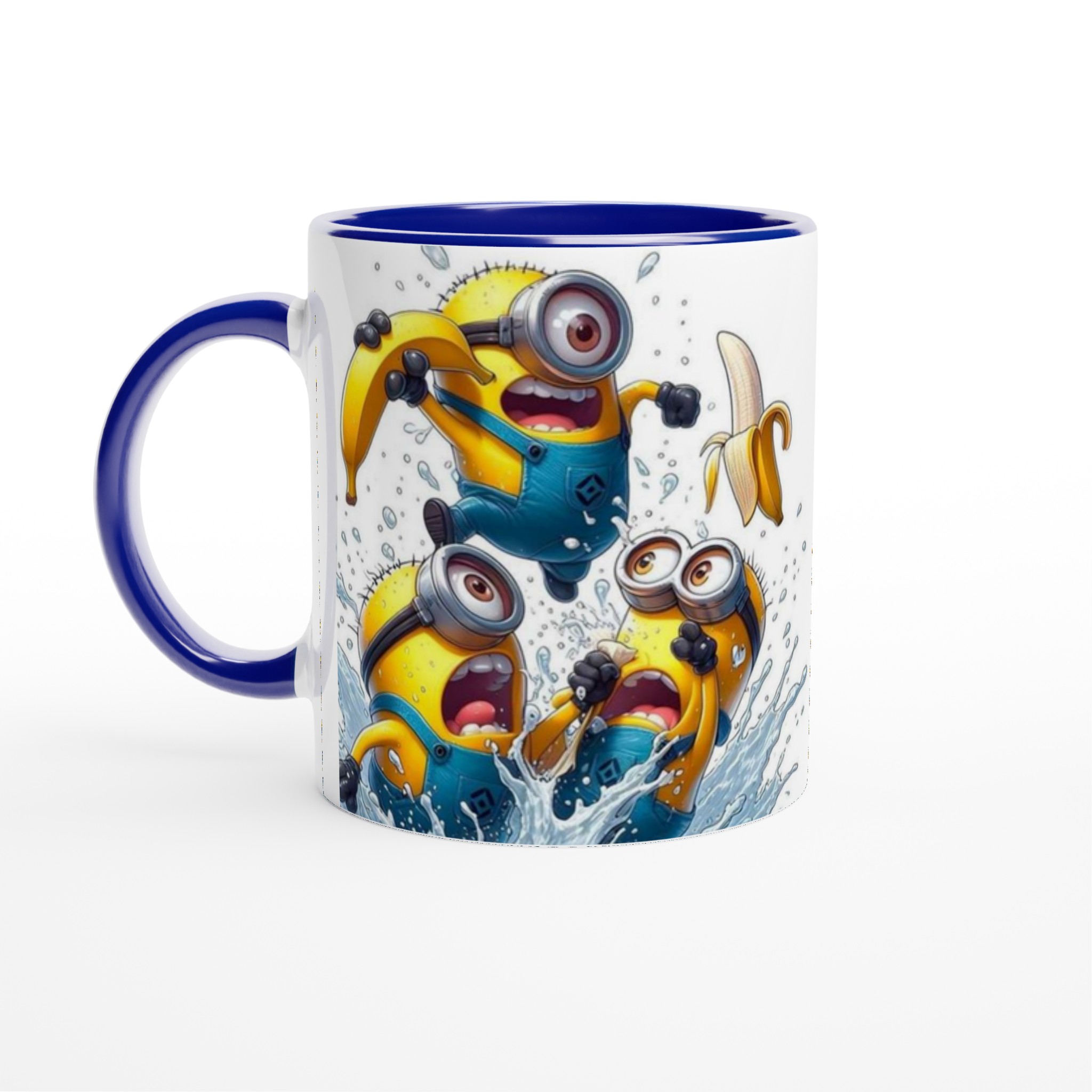 Livfull Vit 11oz Keramisk Mugg med Busiga Minions och Bananskämt i Färgstark Design 2 26acb0c7-9d80-40dd-a62a-348fdae2c907