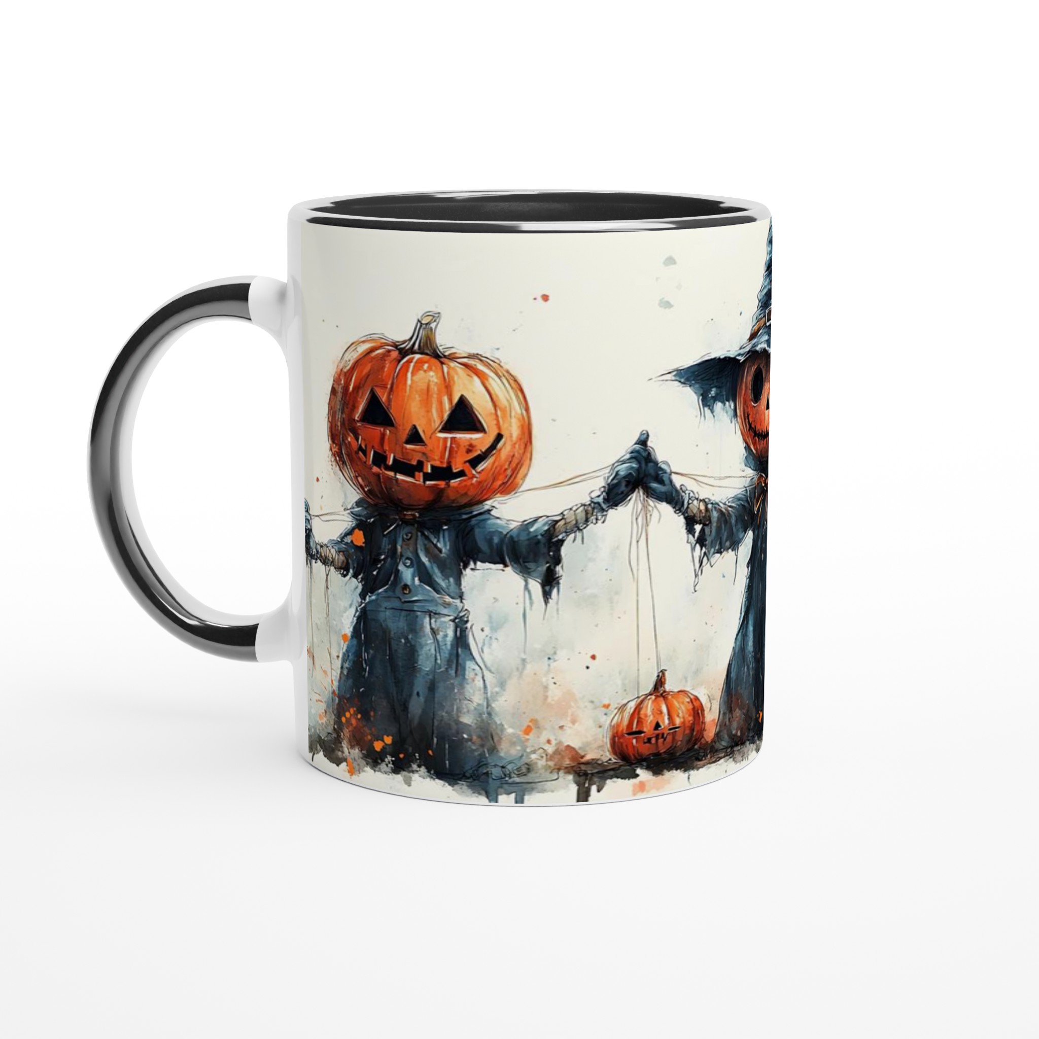 Mystisk Pumphuvud Fågelskrämma Keramisk Mugg – Perfekt för Halloween & Höstmys 4 270836b7-eb8e-4882-ac62-bda154d3b79a