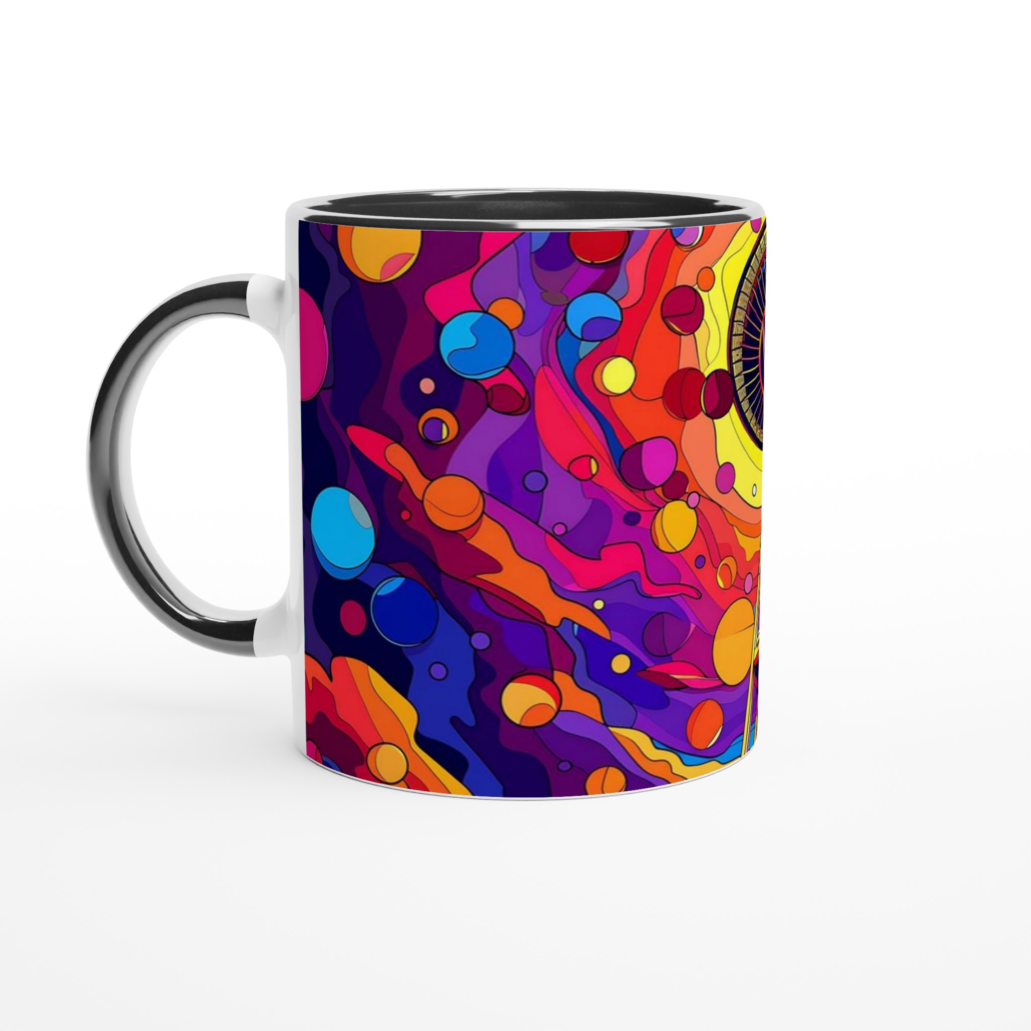 Kosmisk Seattle Space Needle Keramikmugg – Färgglad Abstrakt Konst för din Kaffestund 4 270db8f8-1597-46fe-8aff-a35d754f16a1