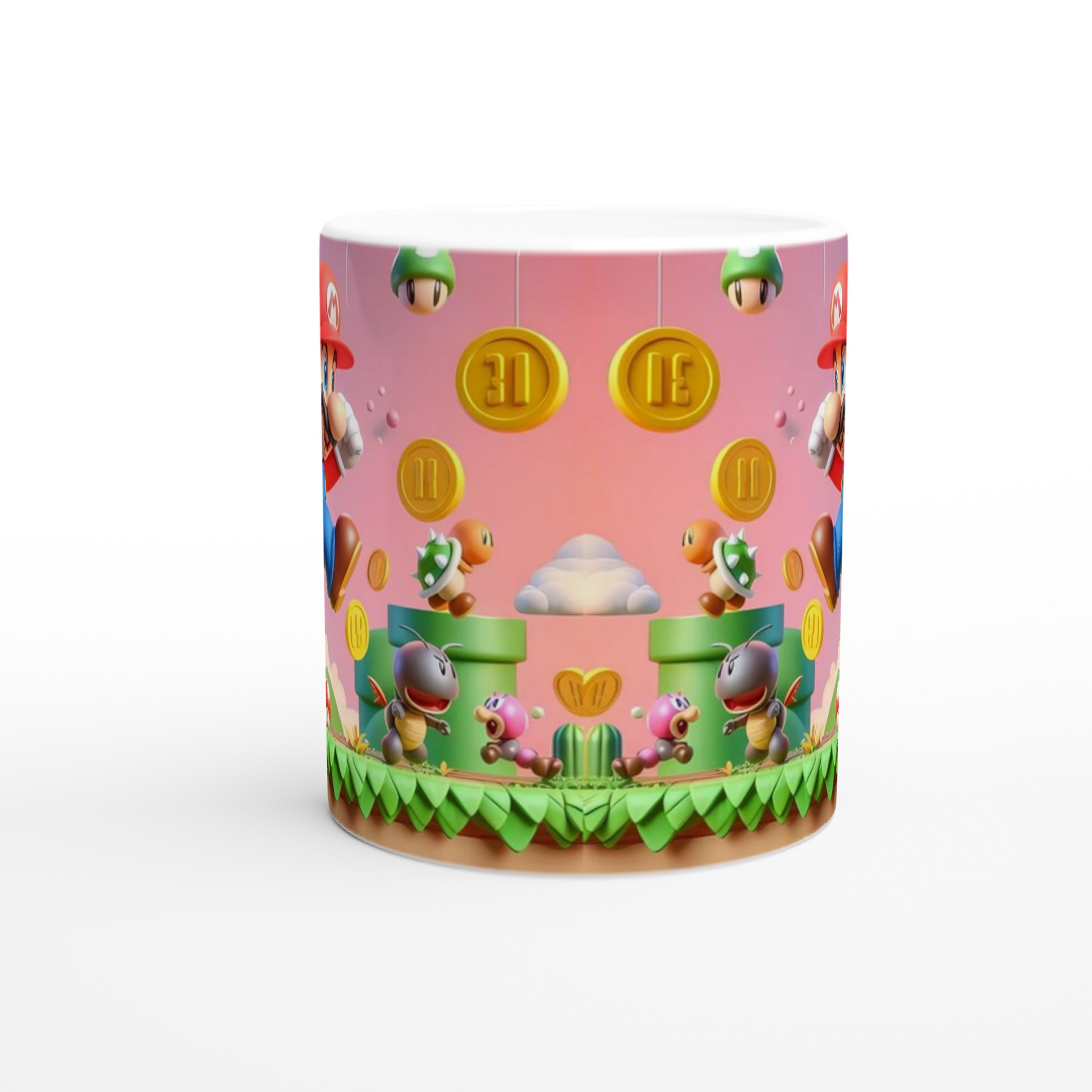 Vit 11oz keramisk mugg med spelinspirerat designval i sju livfulla färger 8 271af587-e1d5-4d52-916d-5411b589bf50