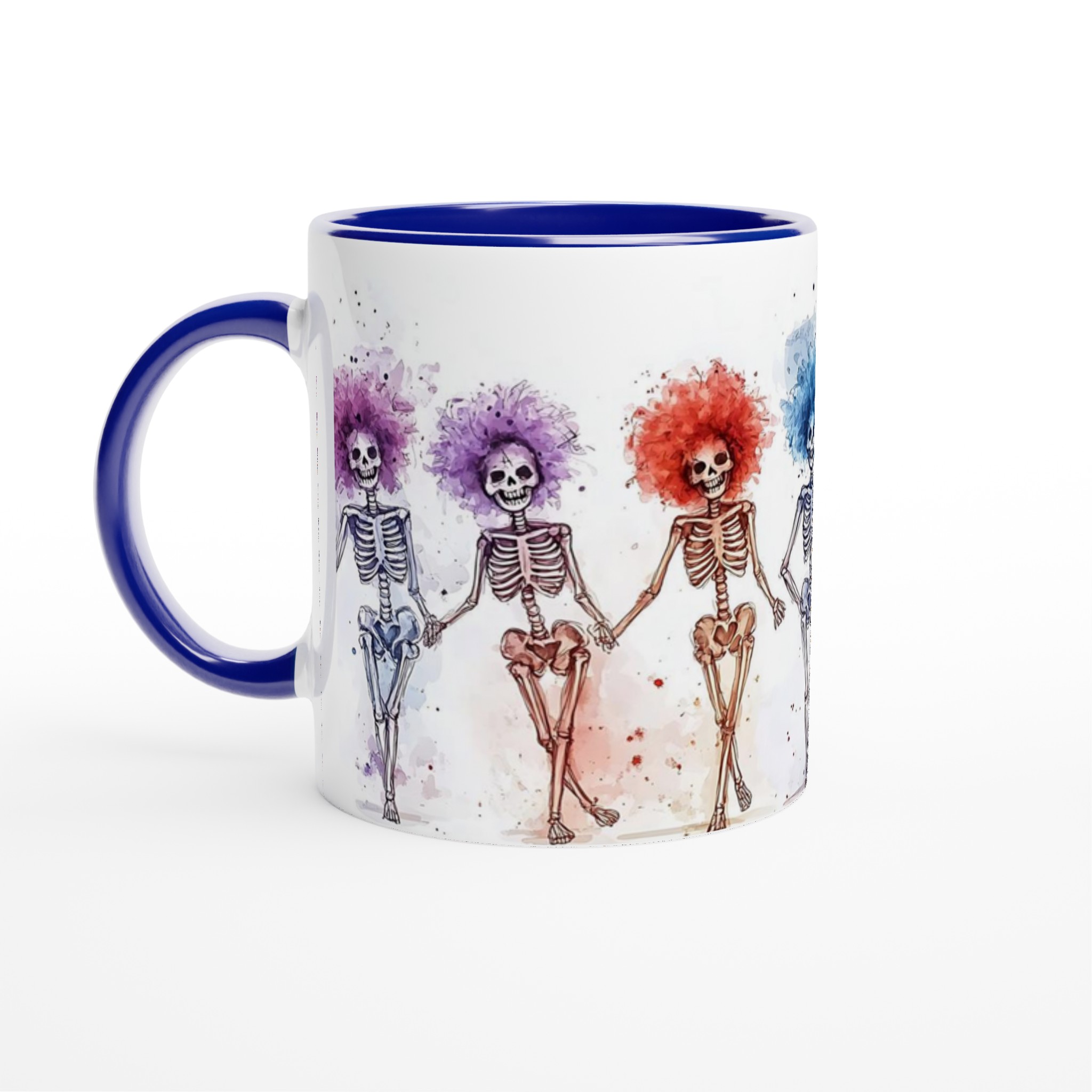 Glad Halloweenskelett med Färgglada Peruker Keramikmugg - Fira med Stil och Glädje! 2 273656dc-dd9b-42b3-9a89-83ab94a2249f
