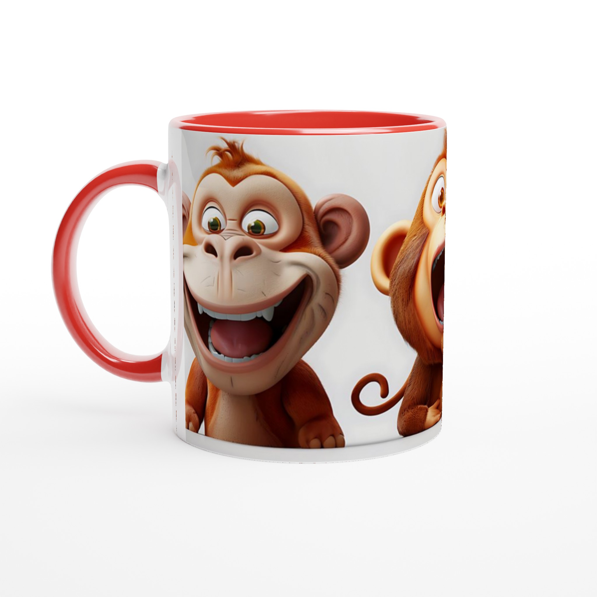 Glada Apor Keramikmugg - 11oz Rolig Kaffekopp med Uttrycksfull Design i 7 Färger 5 2748f9c6-28e1-4df8-a334-2999e96eb9f4