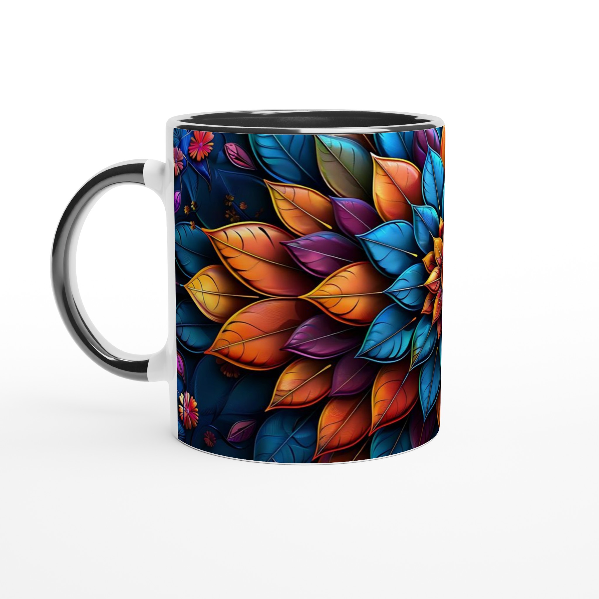 Färgglad Mandala Keramikmugg - 11oz, Välj bland 7 Livfulla Färger 4 276ff3f0-7359-45a2-9da7-71631a2600a8