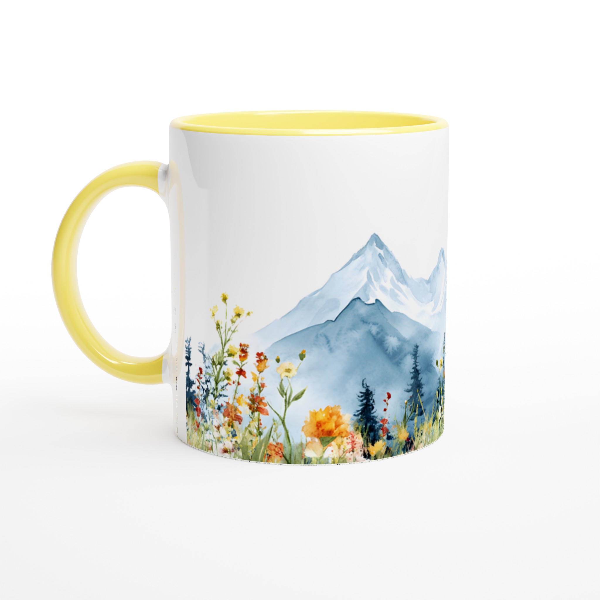 Akvarell Berg & Vildblommor Keramikmugg – Din 11oz Favorit i Väljfri Färg 3 279295b5-7a0a-4626-bb4c-ab9a29578684