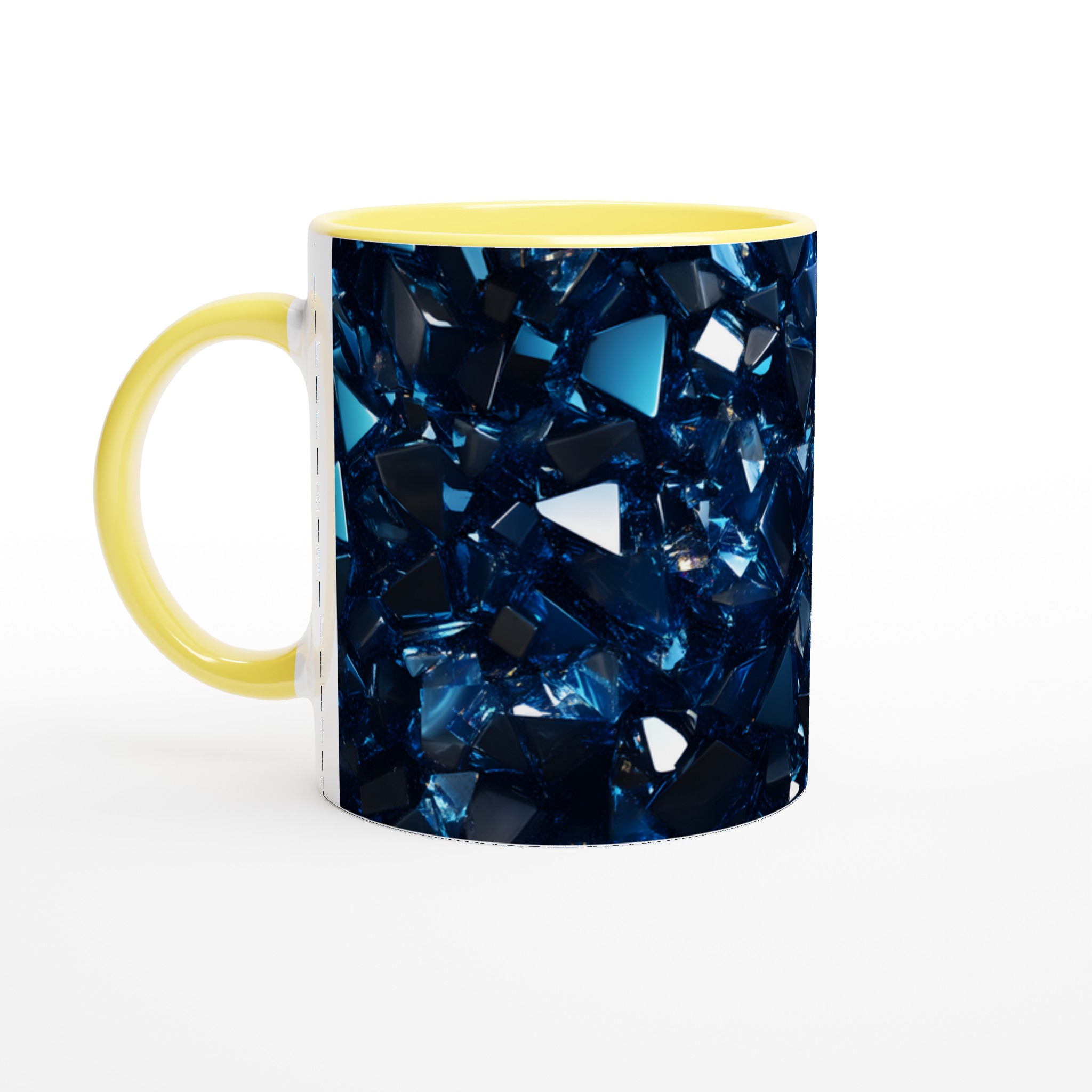 Glänsande Blå Diamantmönstrad 11oz Keramisk Mugg – En Juvel för Ditt Kaffe 3 27c4c245-b5bf-4037-b5fa-5718ffd9b9b5
