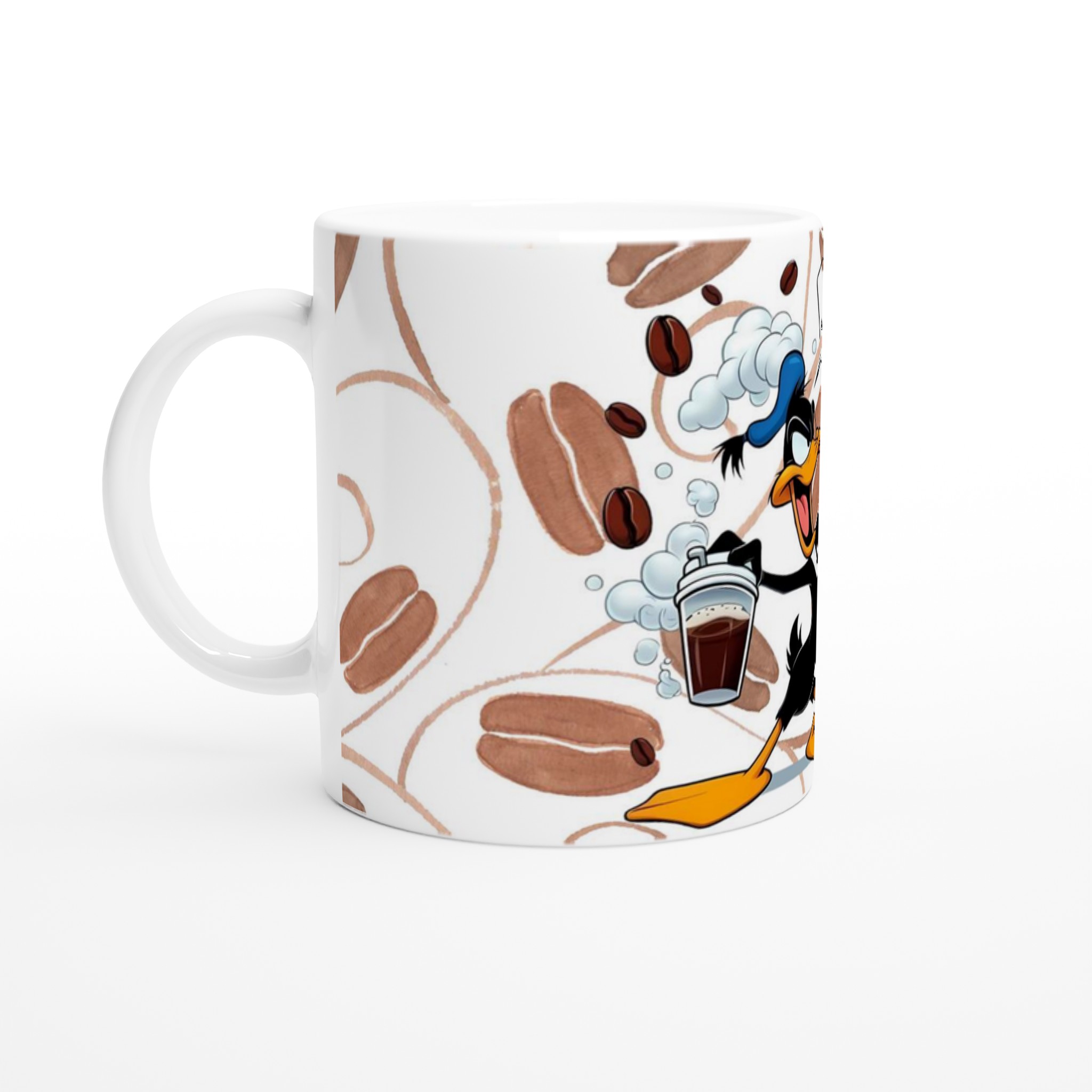 Vit 11oz keramikmugg med Daffy Duck och humoristiskt kaffemotiv – välj din favoritfärg 1 280895ba-e3fd-49e7-8a11-67f879646b5b