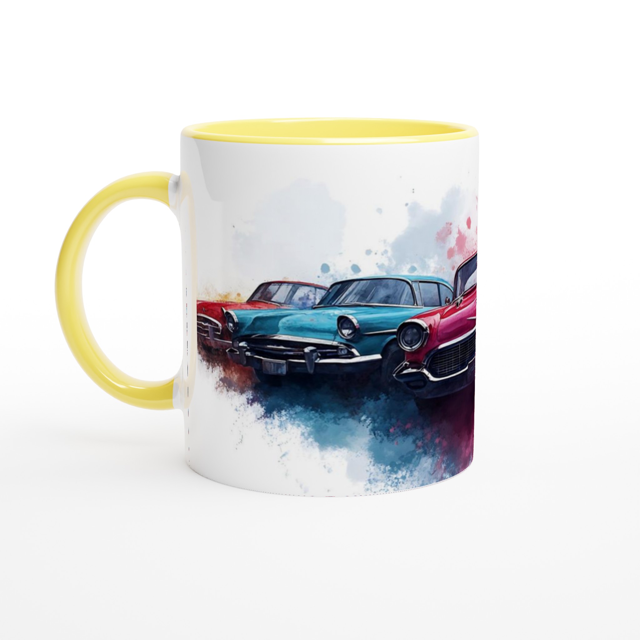 Klassiska Bilar Akvarell Keramisk Mugg - Välj bland 7 Färgstarka Nyanser för Retro Fans! 3 281bfd62-5c46-4912-8d3f-be09e5ed95ff