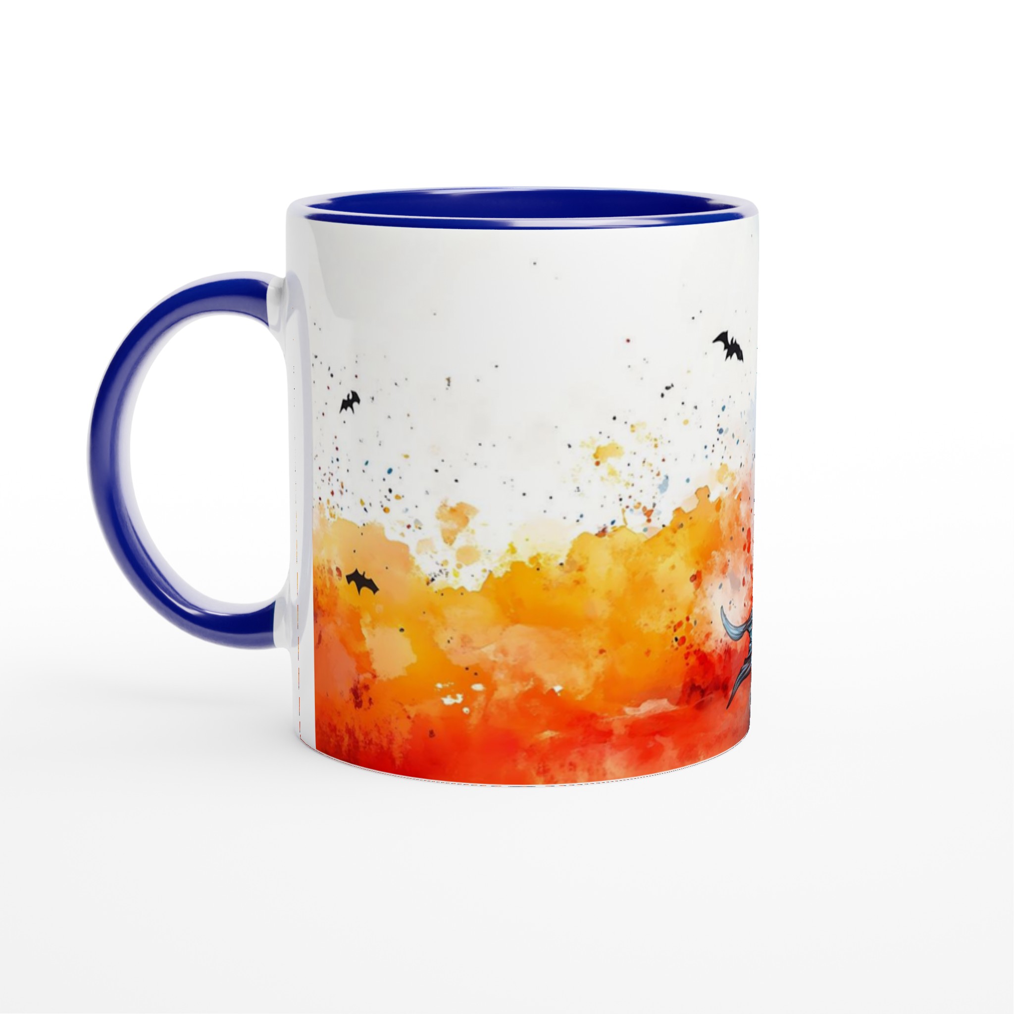 Förtrollande Halloween Själjungfru Mugg – Akvarell Magisk Pumpa & Fladdermöss – 11oz Keramisk Mugg i Valfri Färg 2 281f2b09-2b1a-44e6-8d78-e11e173a92e0