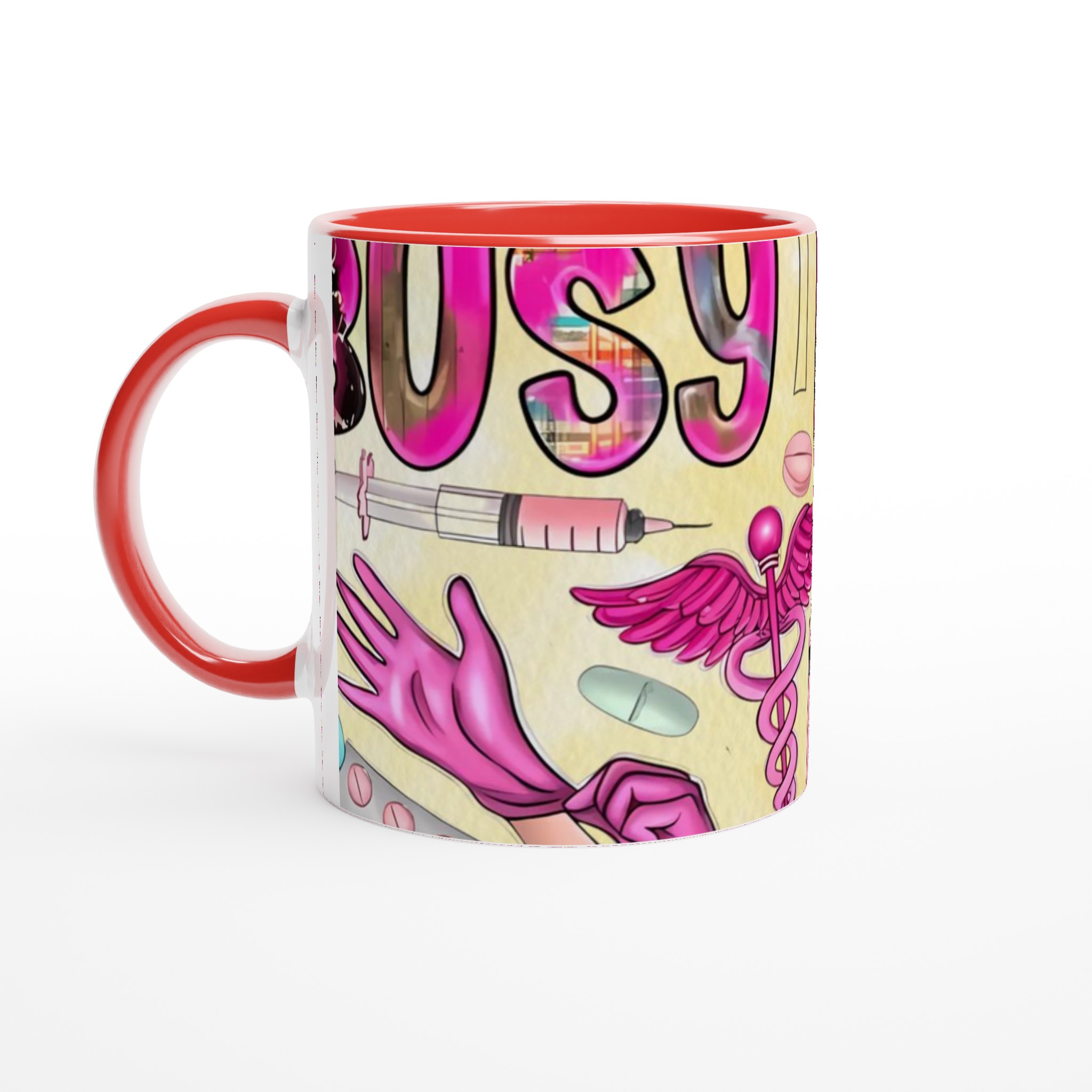 Vit 11oz keramisk mugg med livfullt medicinskt designmotiv i flera färgalternativ 5 282e75fb-c908-4bb2-a15e-310bb492c555