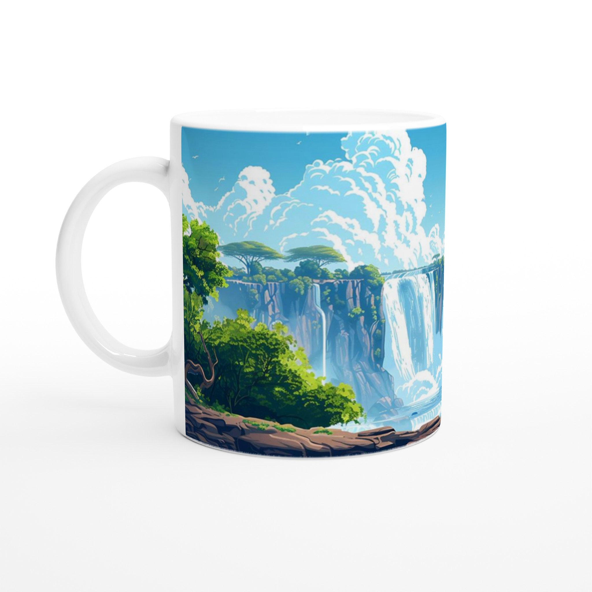 Tropiskt Vattenfall Kaffemugg - Levande Naturdesign i Flera Färger 1 2836501c-8a0a-4194-abf8-ef44184b18e4