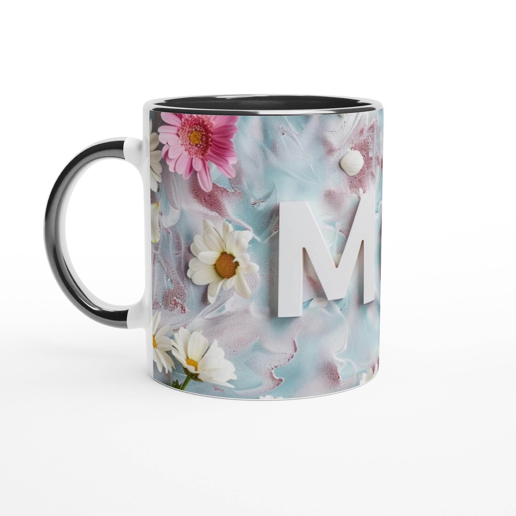 Vit 11oz keramisk mugg - hylla mamma med blommigt charm och elegans 4 28458450-a1d7-49fb-938a-f06aa309ac69