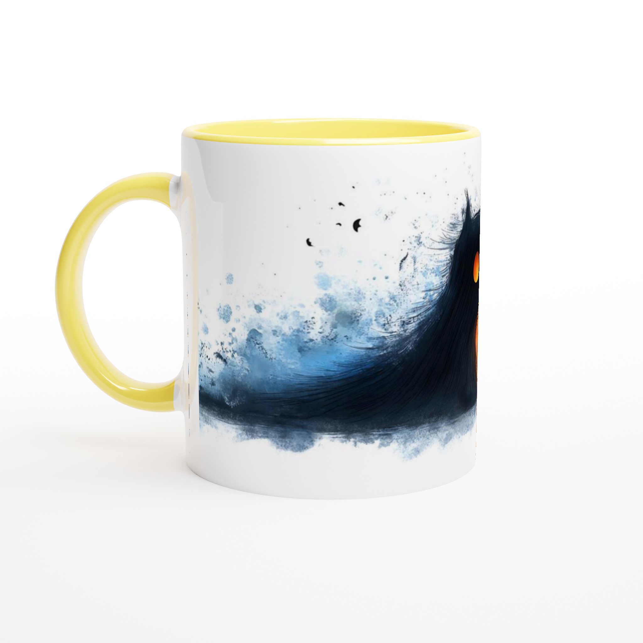 Mystisk Varelse Keramikmugg - Eld & Is Design med Lysande Ögon, 11oz Kaffe- & Temugg i Valfri Färg 3 28ad3445-2755-41b2-bf71-fb138198afdd