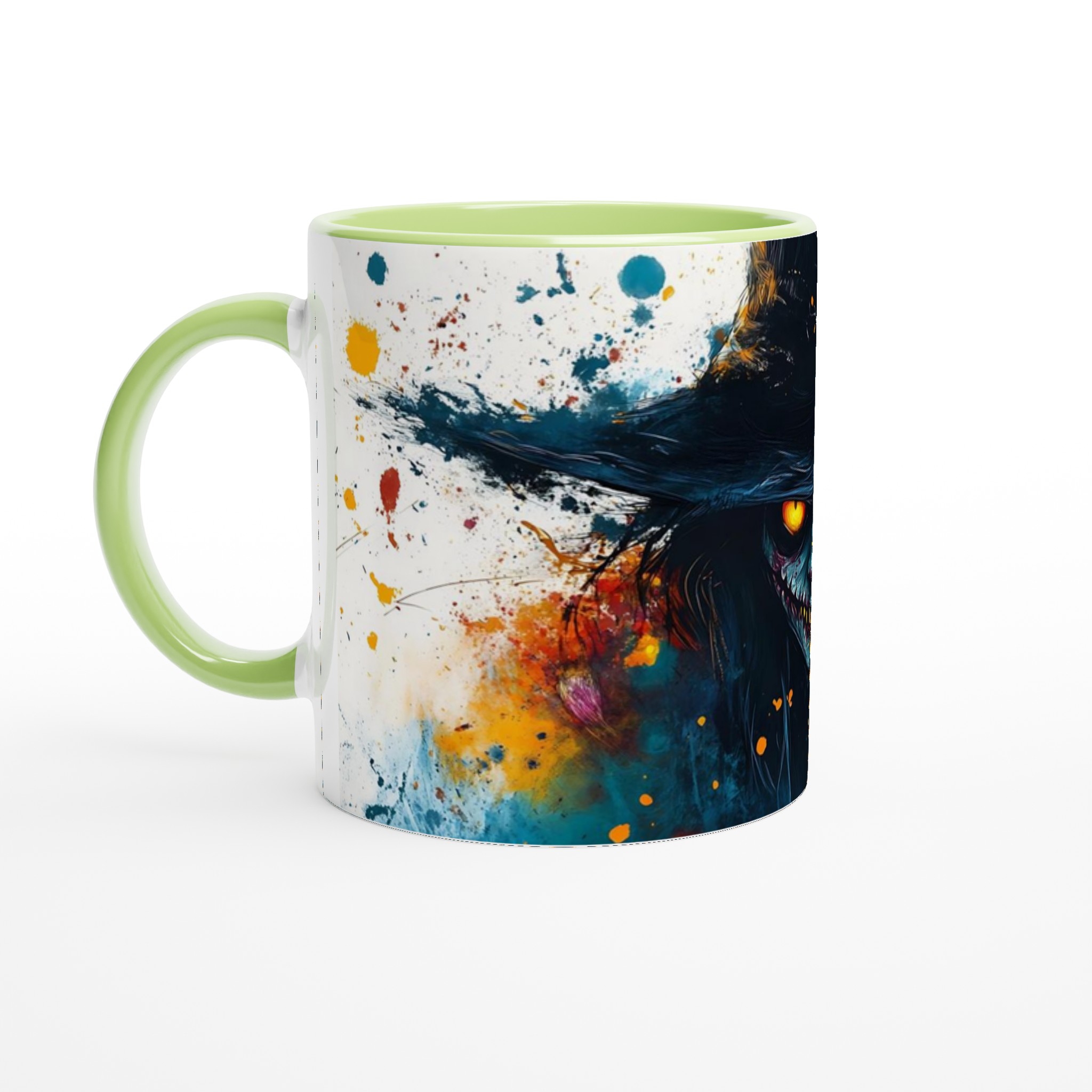 Skräckinjagande Akvarell Halloweenskräckmugg - 11oz Keramisk Mugg i Valfri Färg 7 28c2add4-af3d-4794-9cf2-284e78327042