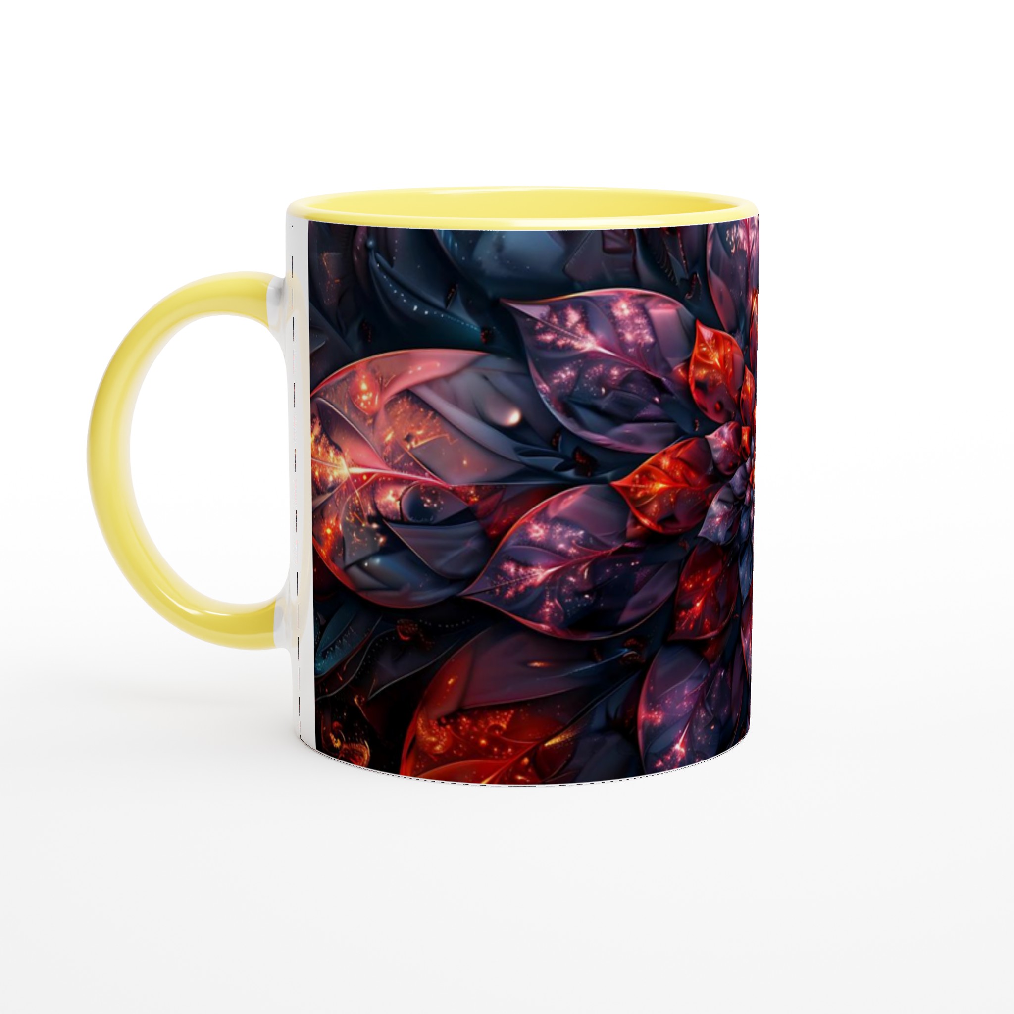 Kosmisk Blomster Keramisk Mugg - Strålande Galaxmönster i 11oz, Välj bland 7 Livfulla Färger 3 28e94dc3-f618-4528-9950-8044ca22cf30