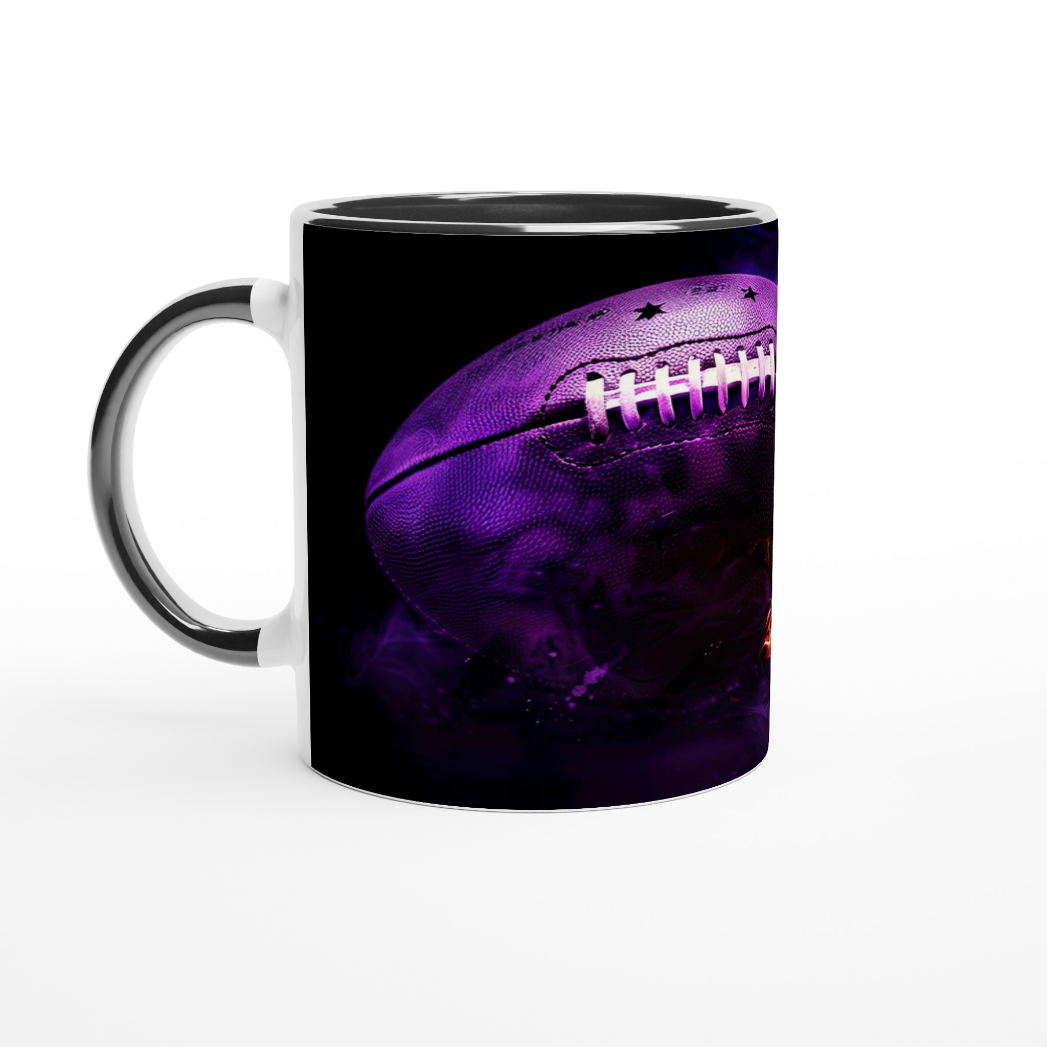 Explosiv Amerikansk Fotboll Mugg – Levande Lila Eld & Actionfylld Design, 11oz Keramisk Mugg 4 29012734-702a-4397-b9b7-2ae62874f7d0