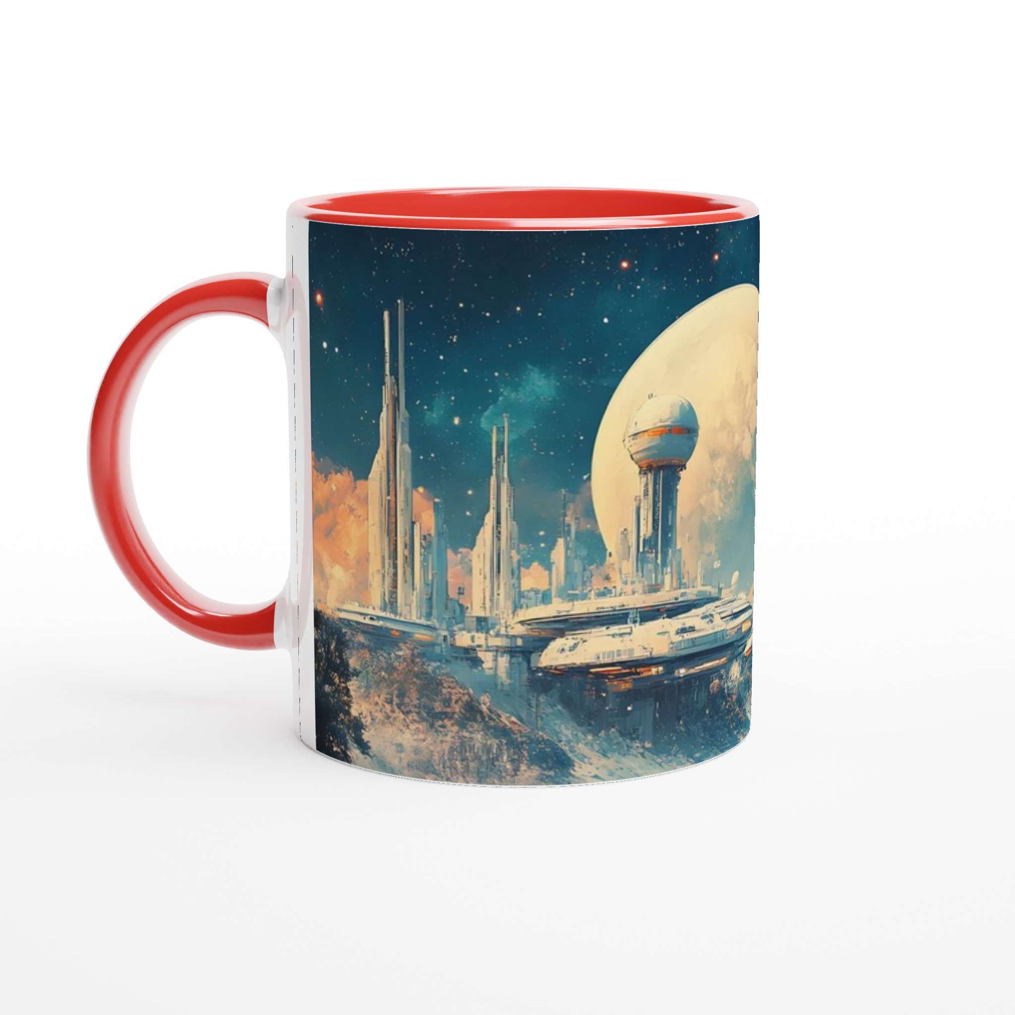 Futuristisk Galax Mugg – Sci-fi Landskap & Stjärnhimmel, 11oz Keramisk Kaffekopp i Flera Färger 5 2906527a-6f99-44c9-a761-4c43588f8821